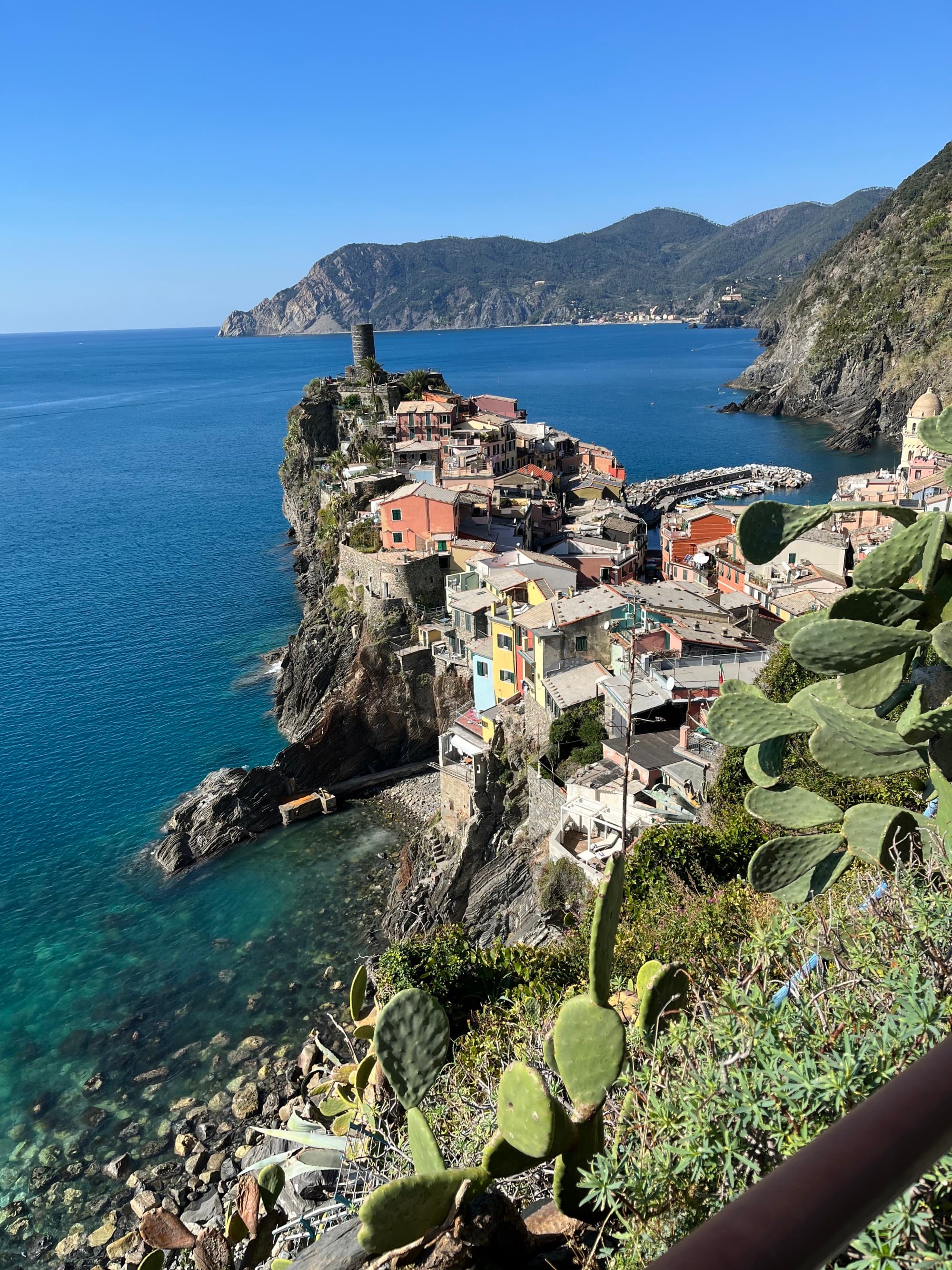 colorful houses on a cliffside