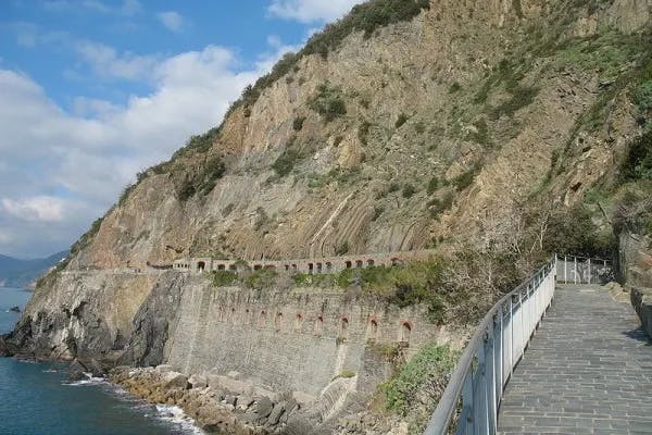 Via dell'Amore (Lover's Walk) is a romantic cliffside footpath in the Cinque Terre.