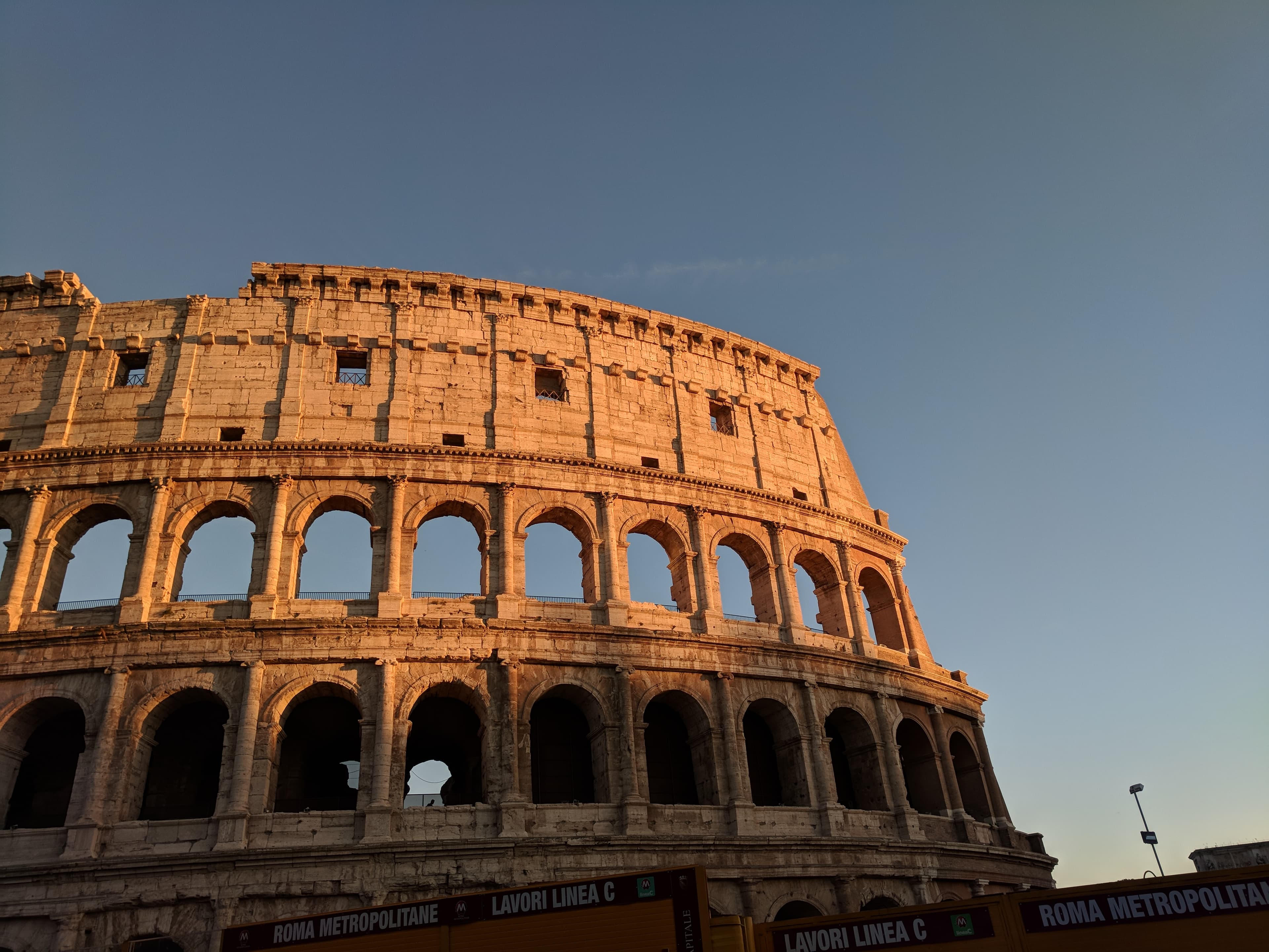 sun on ancient architecture
