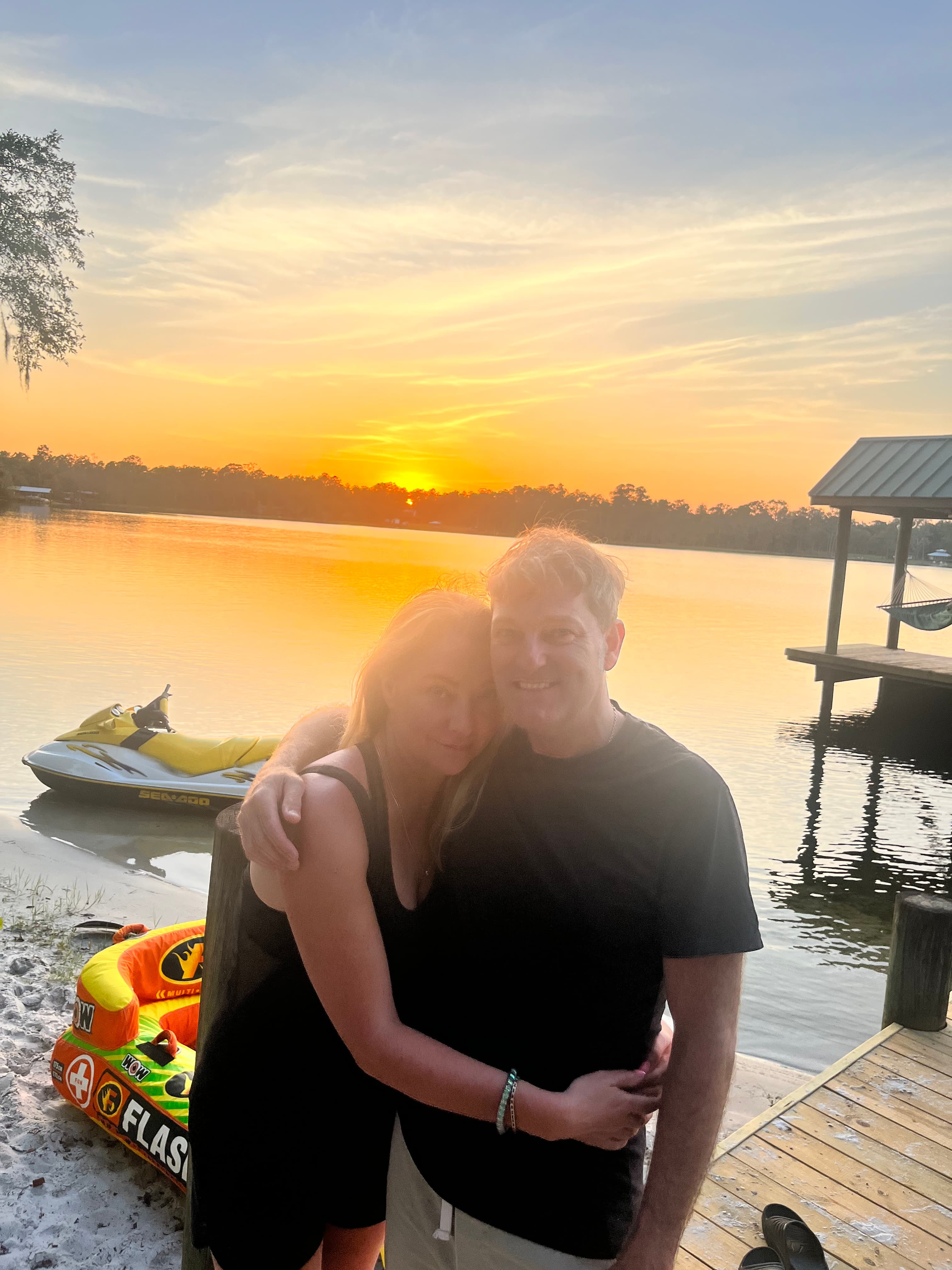 Picture of Tamara with a boyfriend at sunset