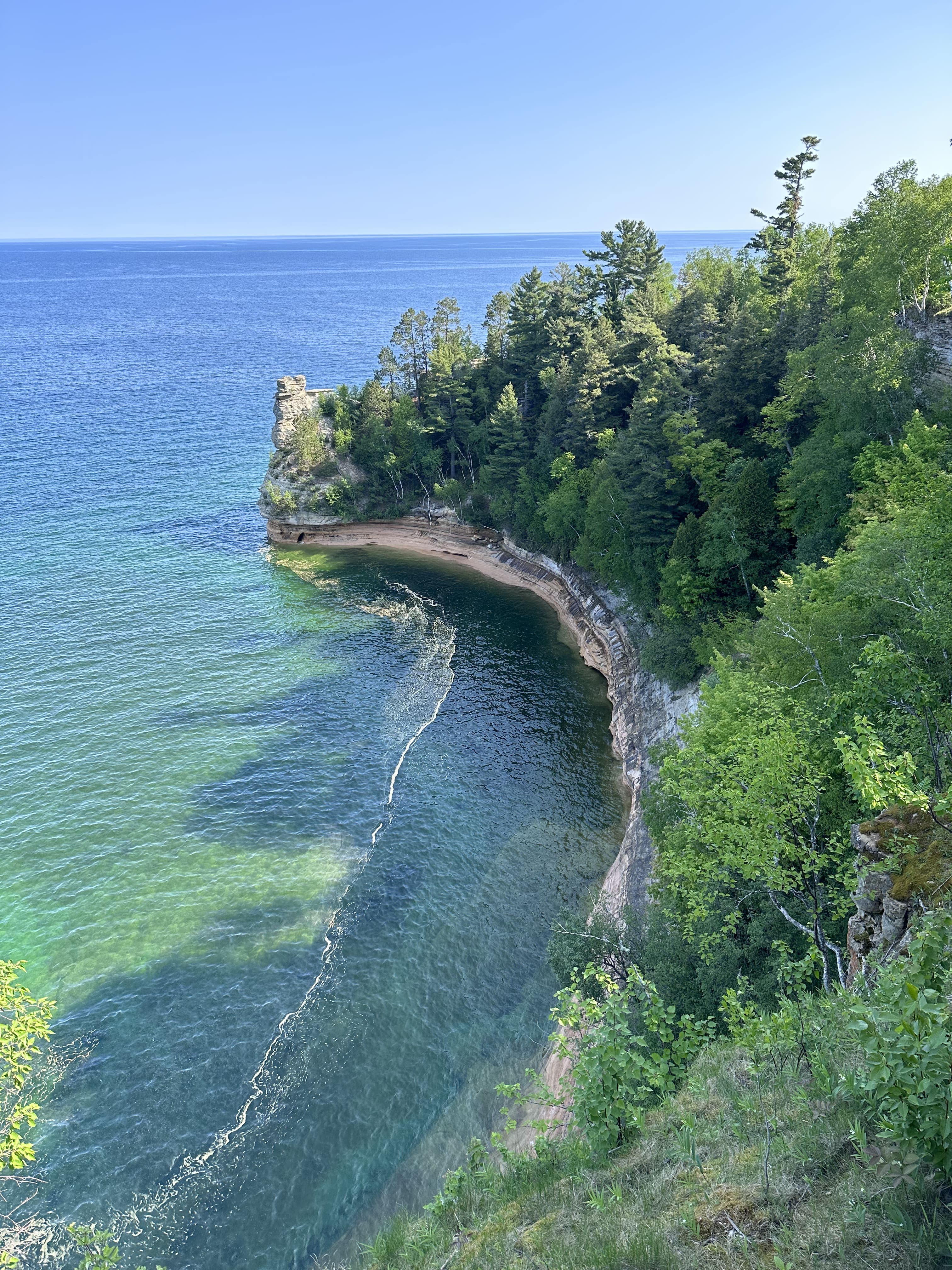 birds eye view of the shore