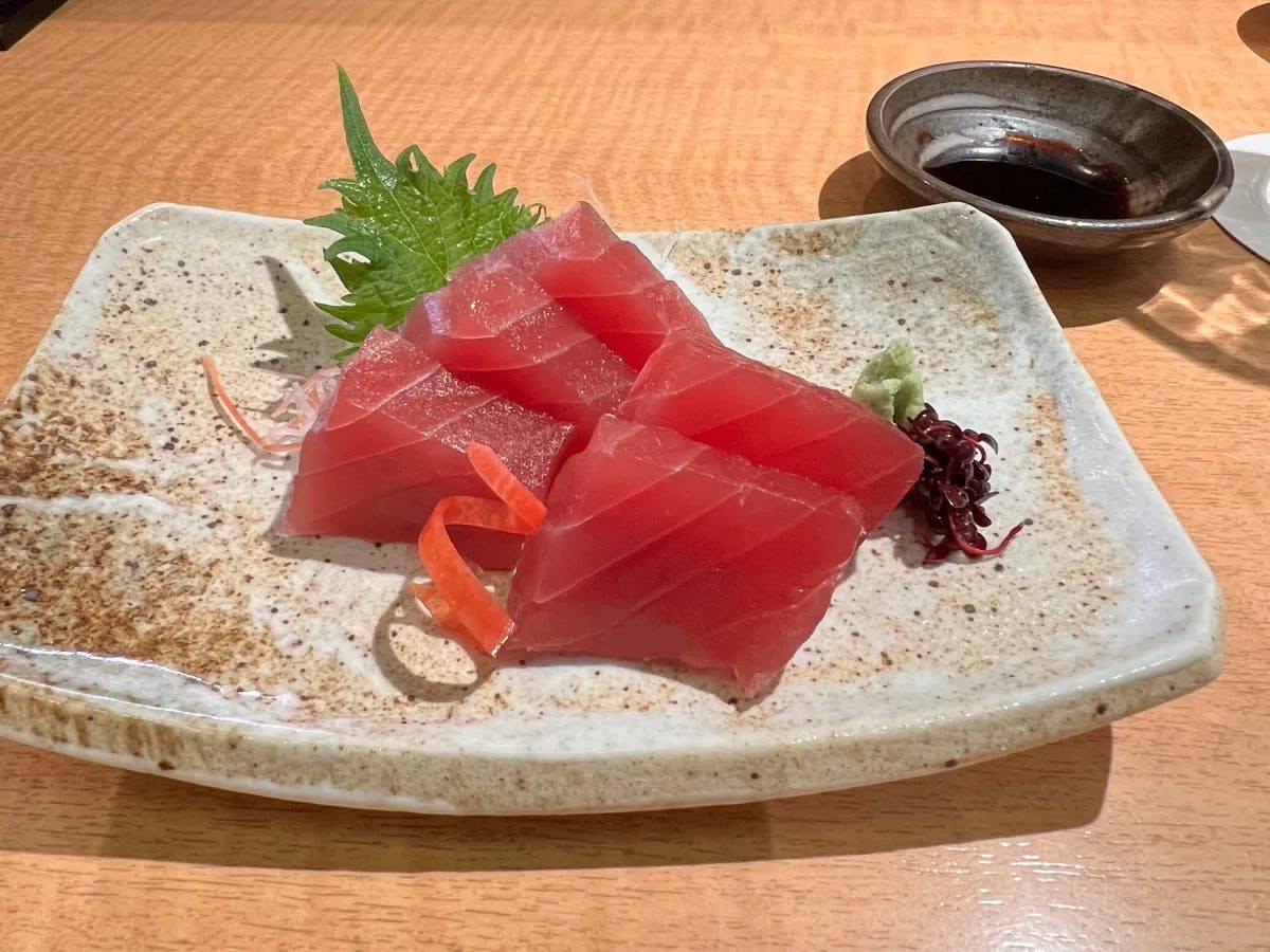 Raw tuna on a plate