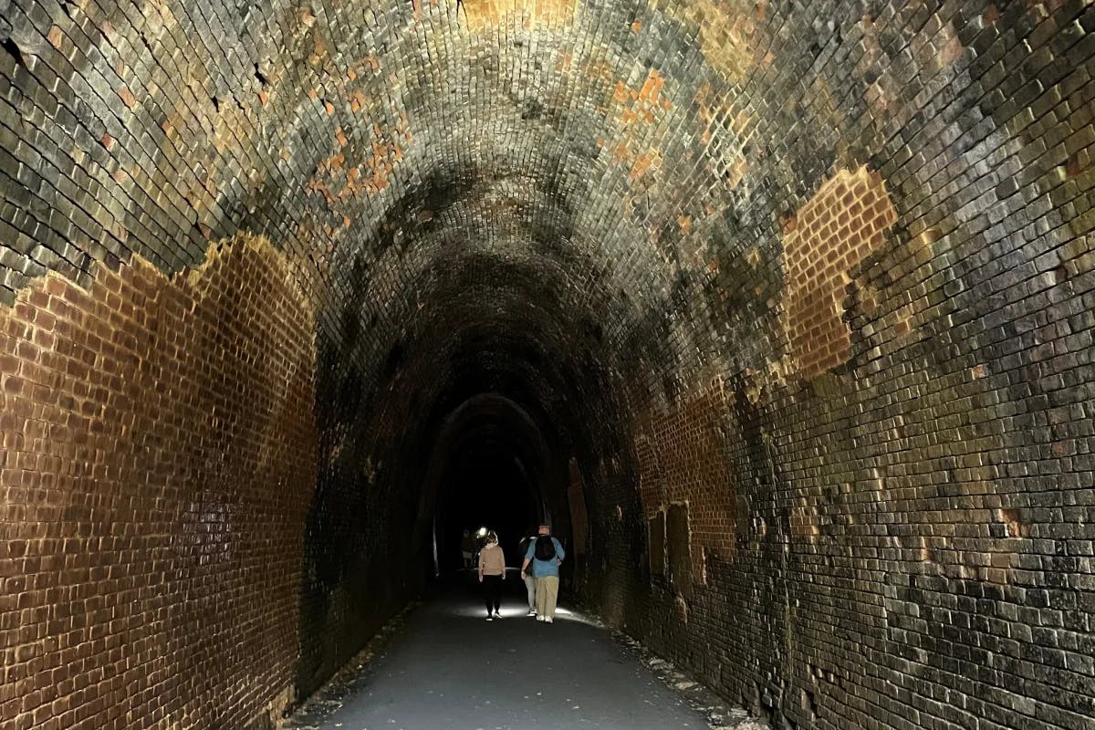 The Blue Ridge Tunnel is a historic railroad tunnel