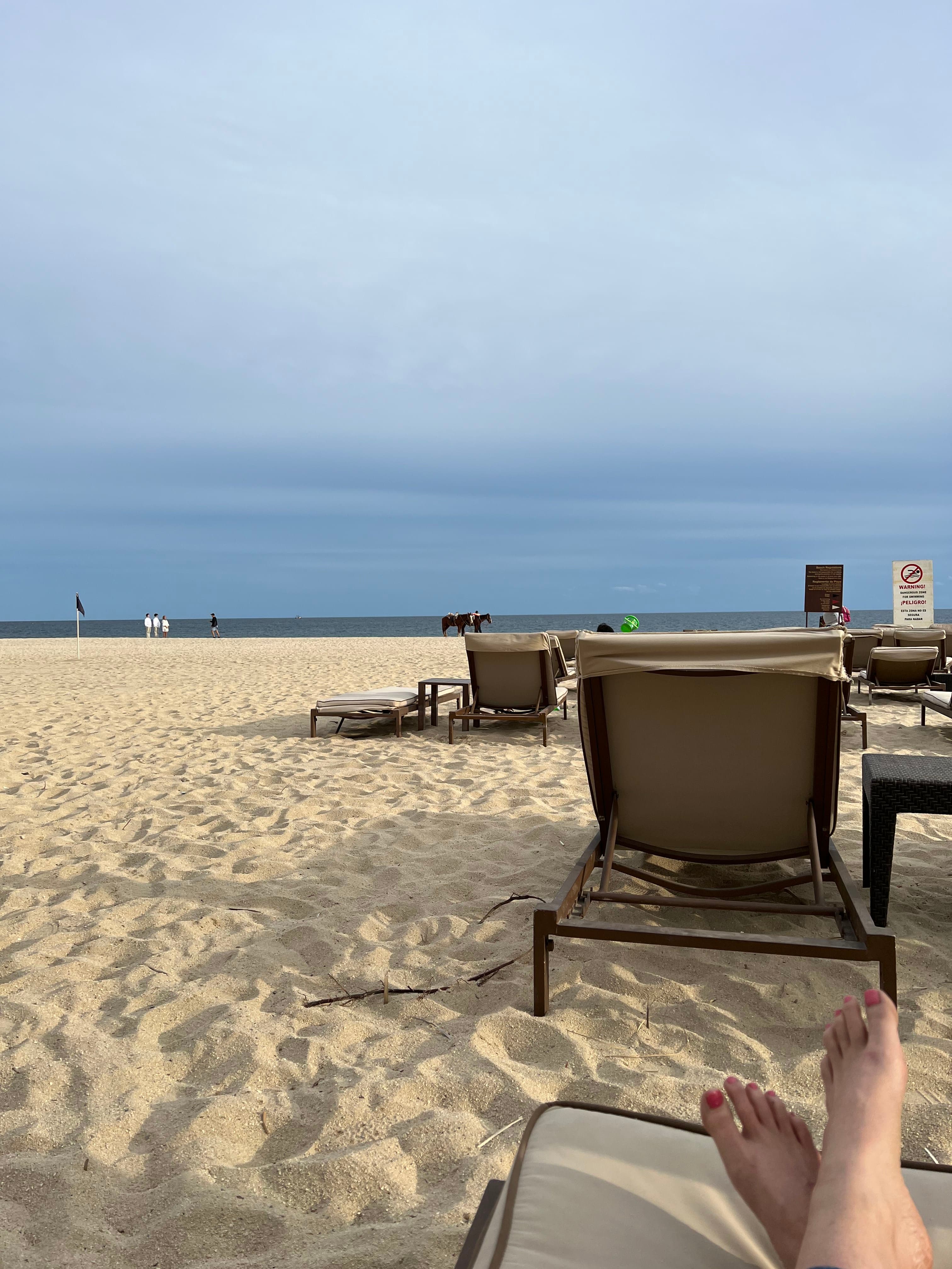 chilling by the beach