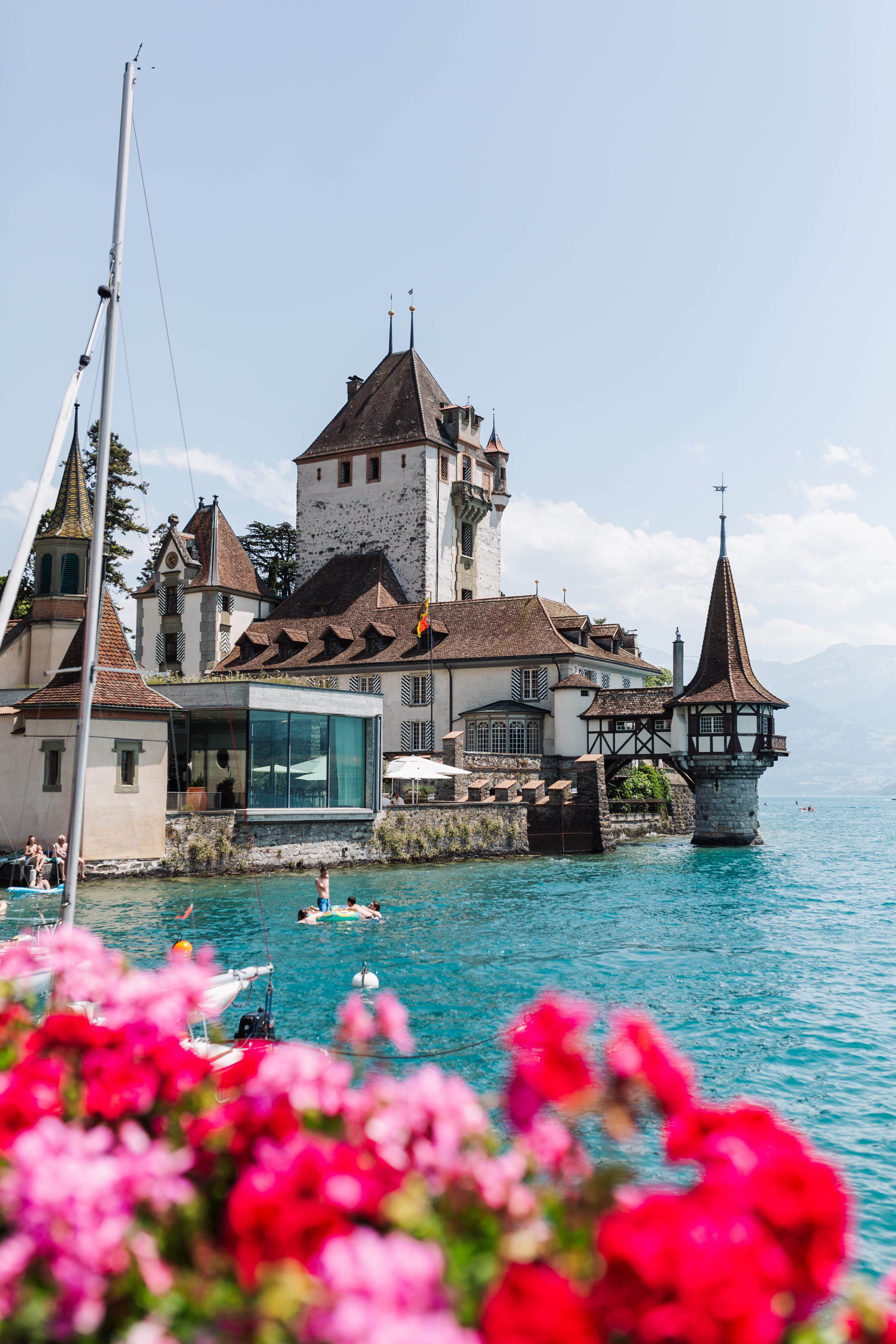 People swimming in the sea
