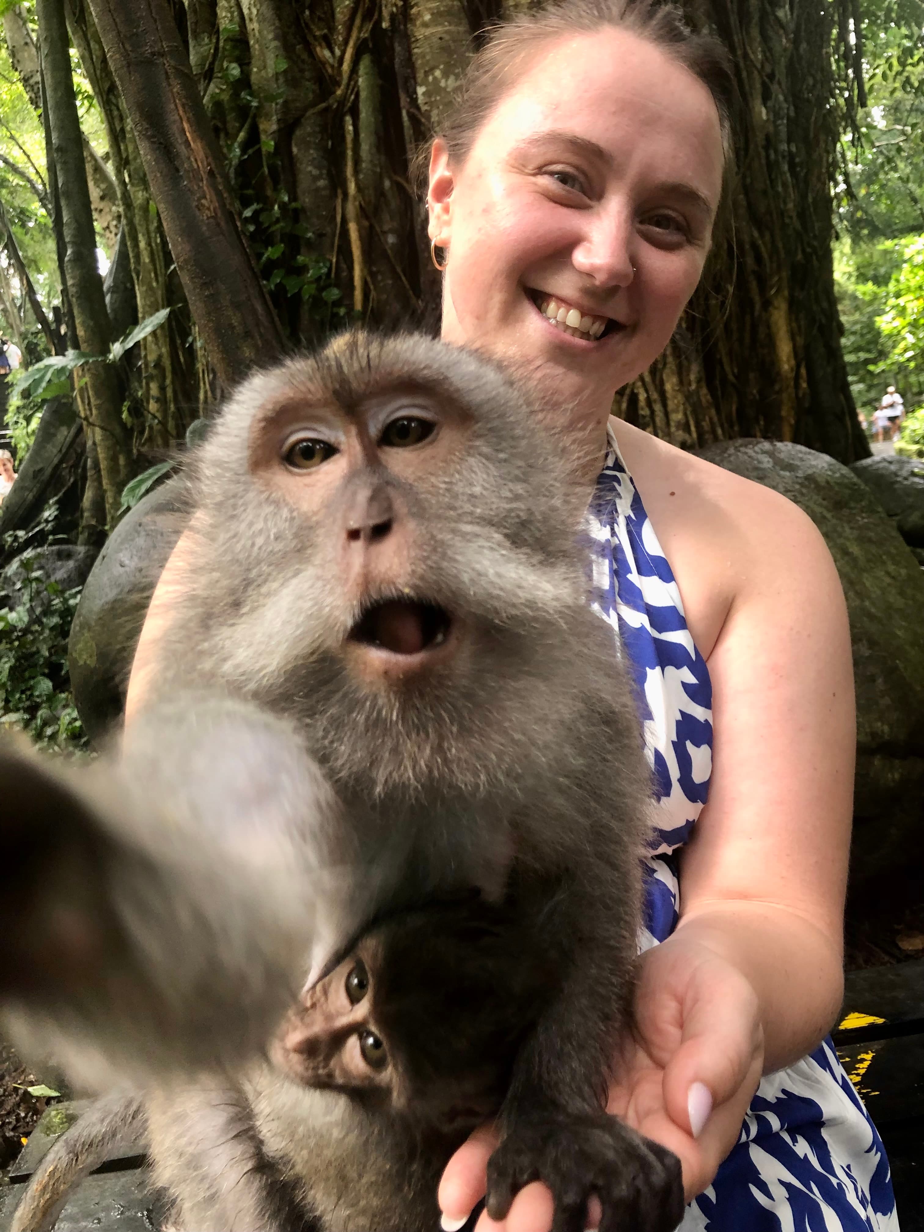 photo with a monkey