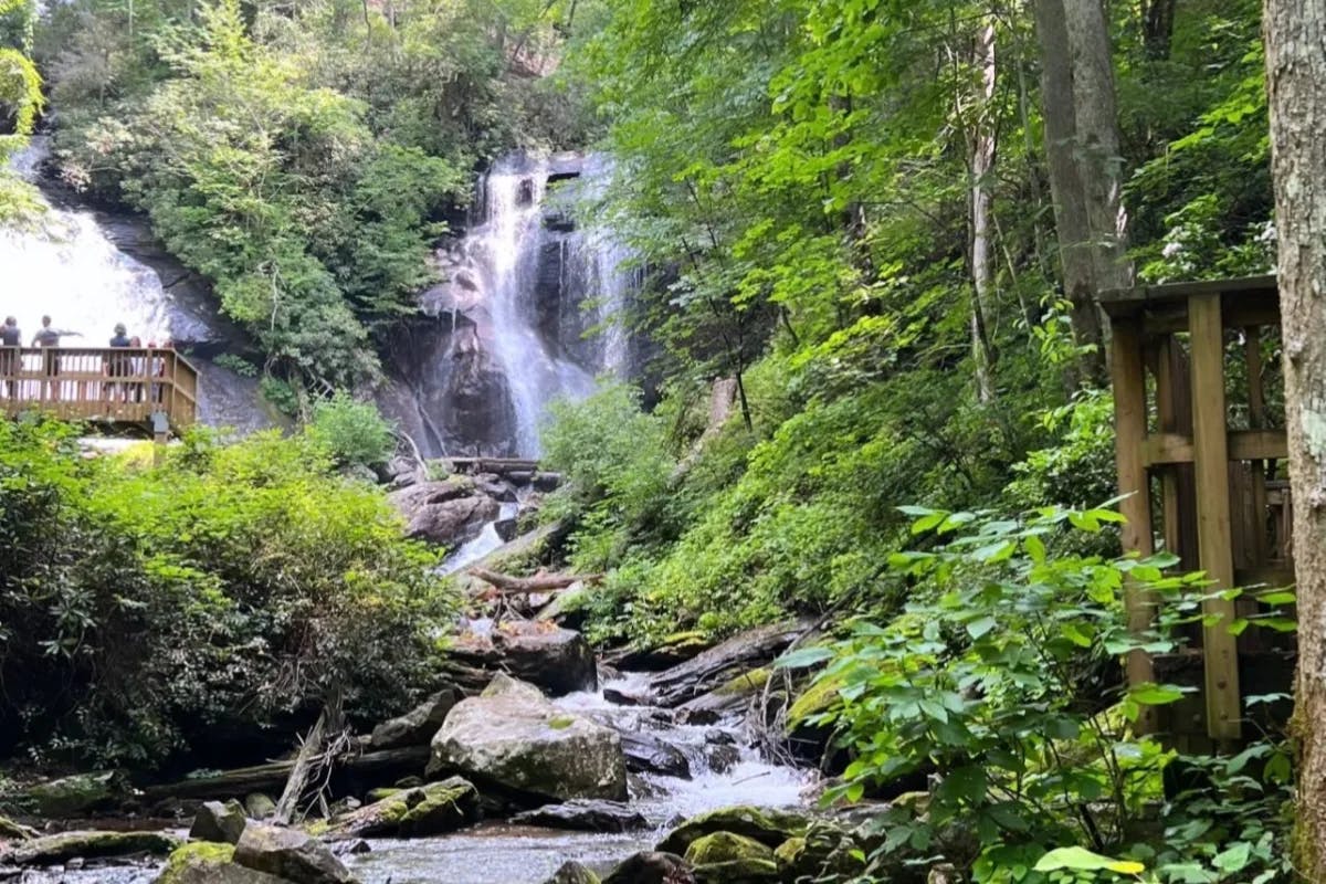 Anna Ruby Falls is a stunning double waterfall nestled in the Chattahoochee National Forest.