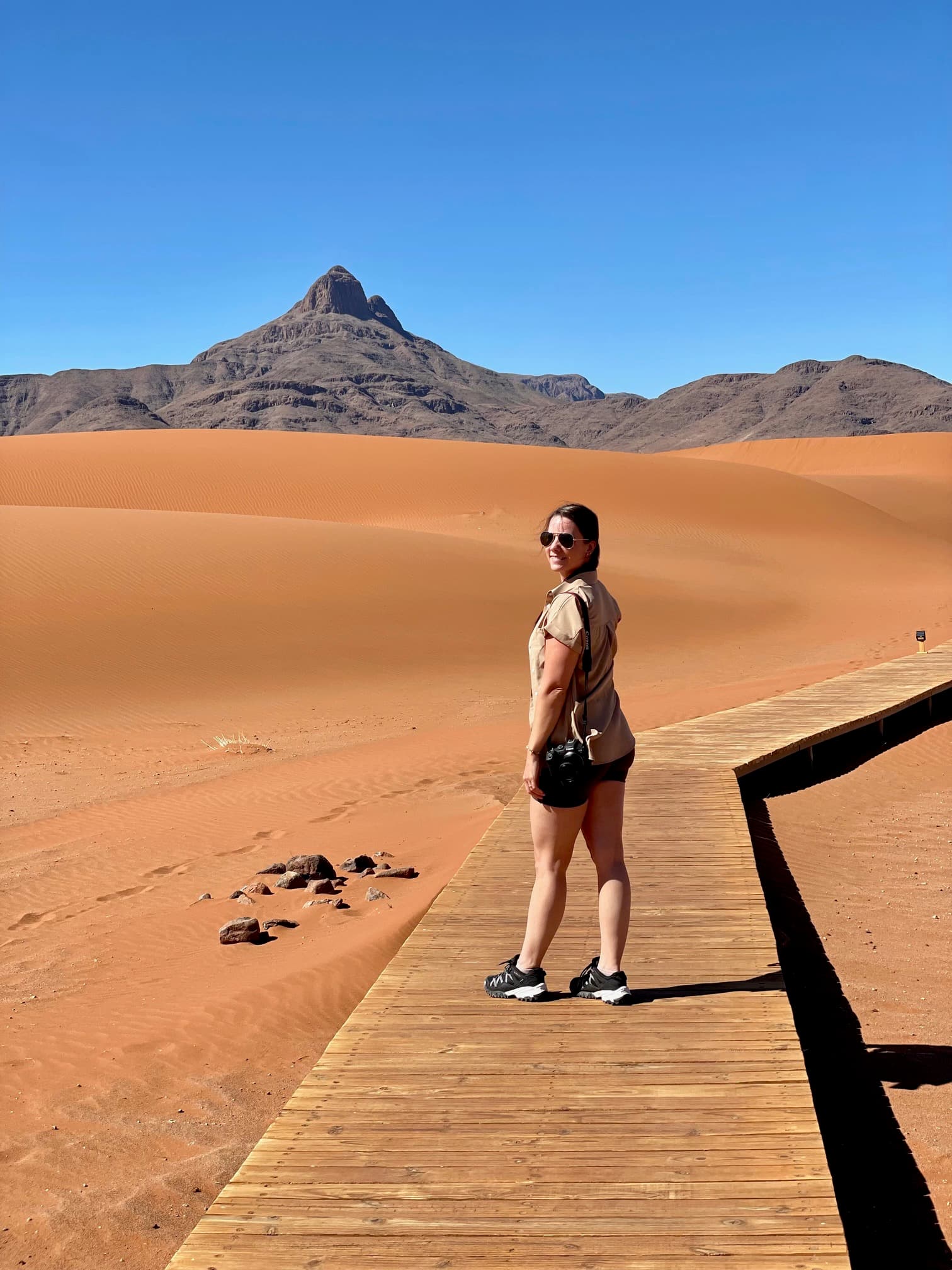 On a walk in the desert.