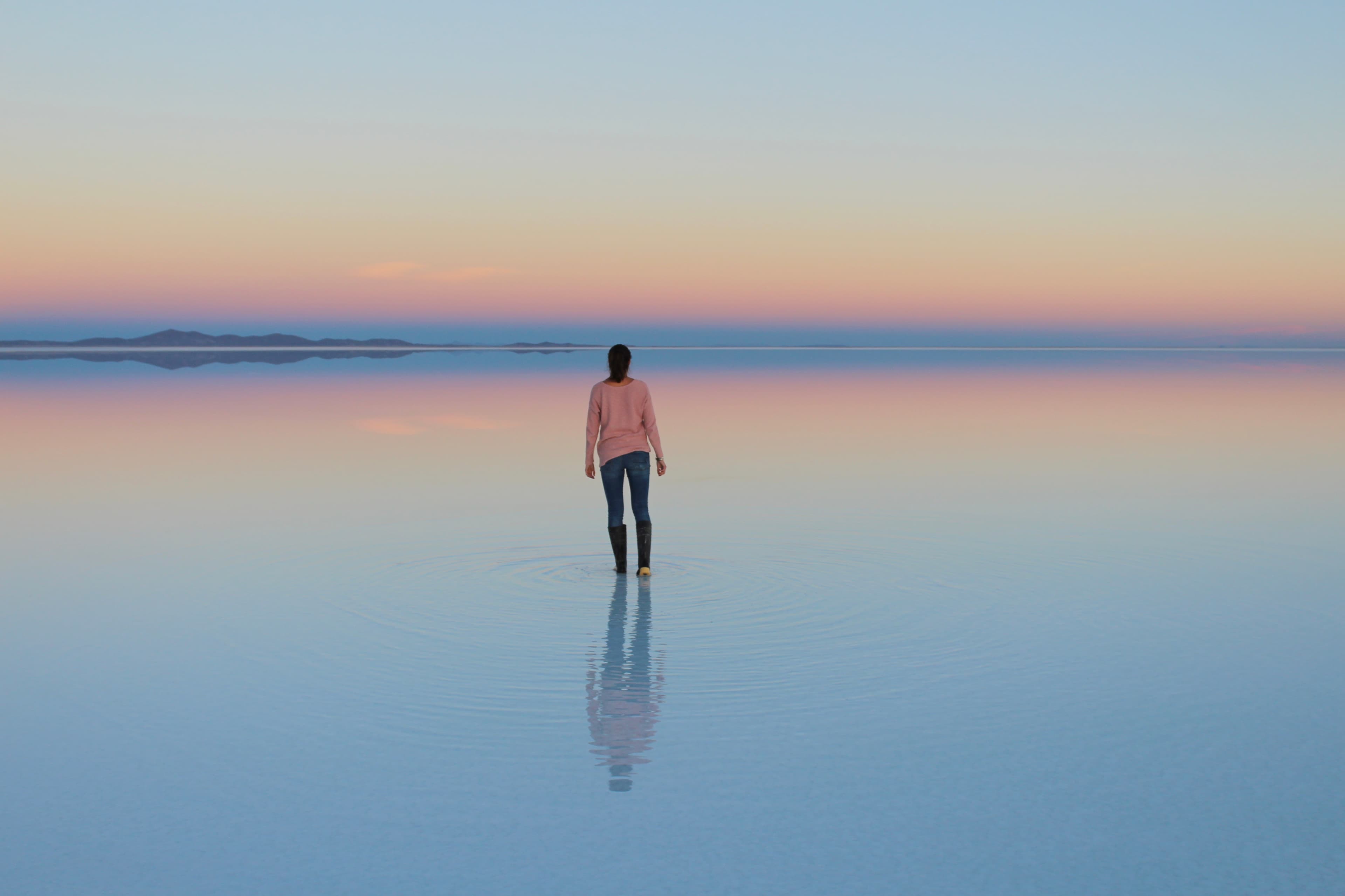 Picture of Catherine at Uyuni Salt Flat