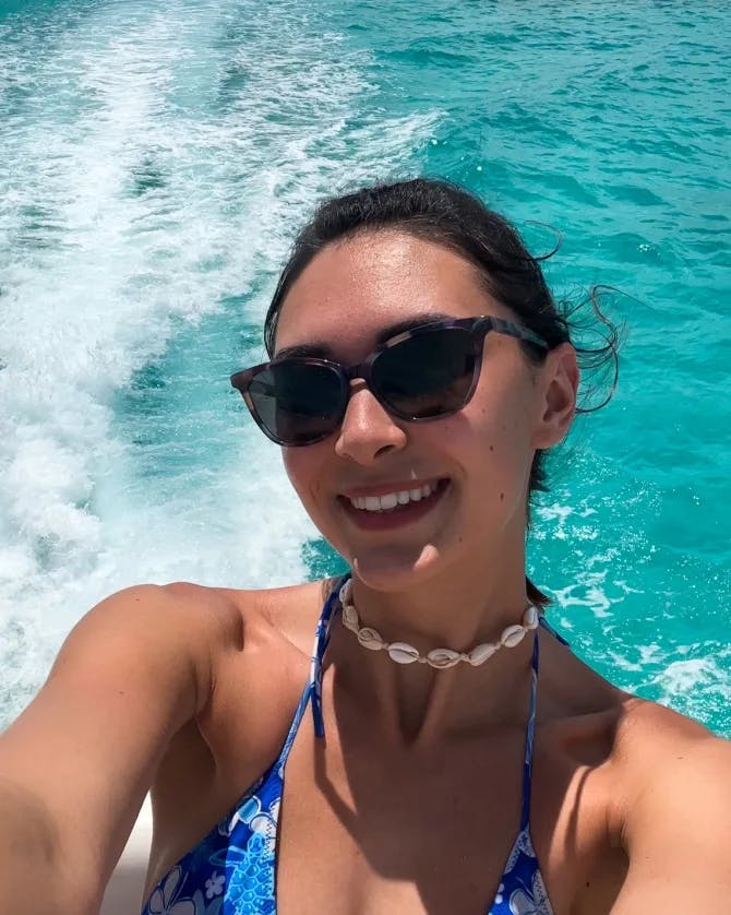 Selfie on a boat. 