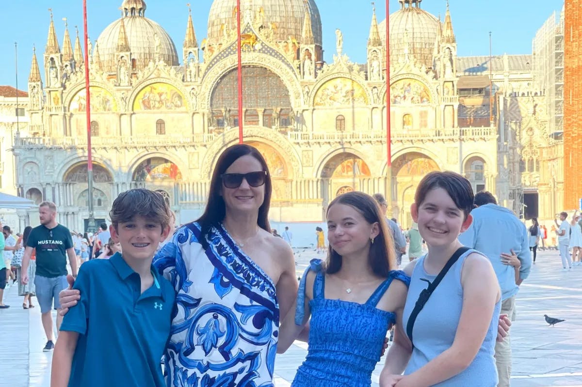 Family enjoying in Venice