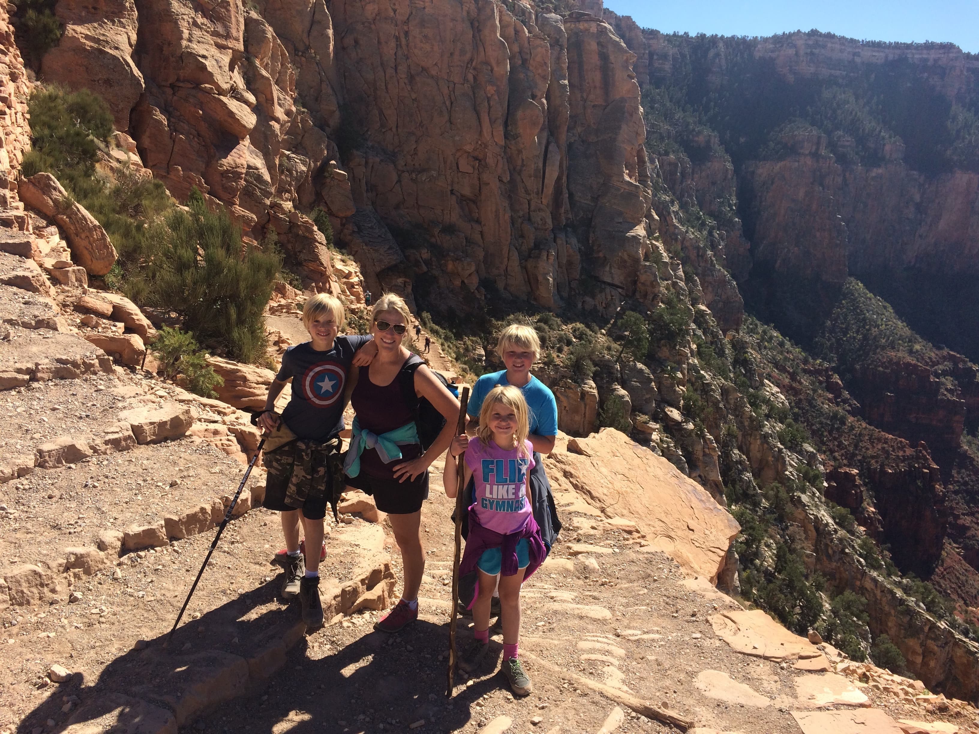 Travel advisor posing with family