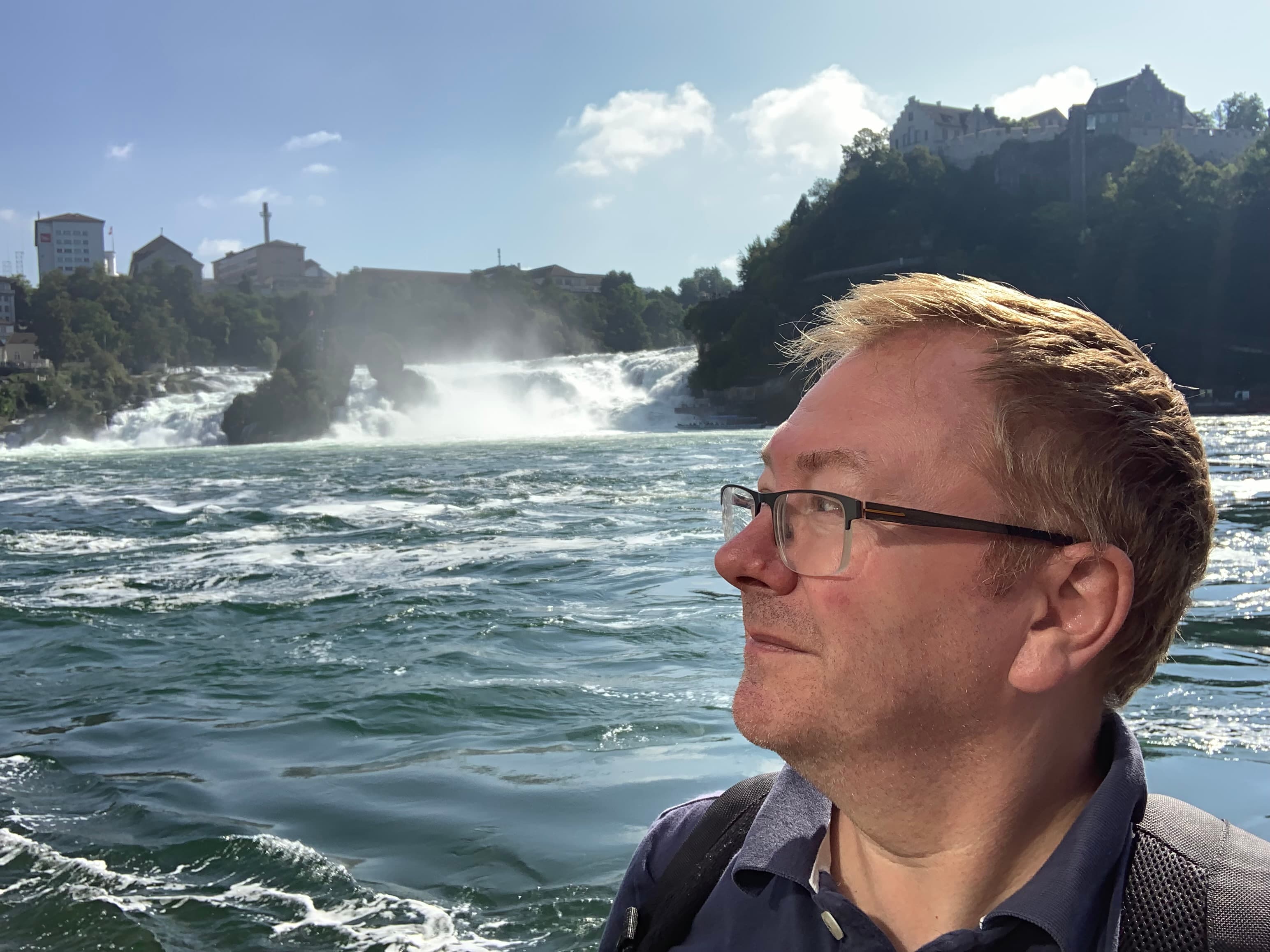 Picture of Pat at Rhine Falls