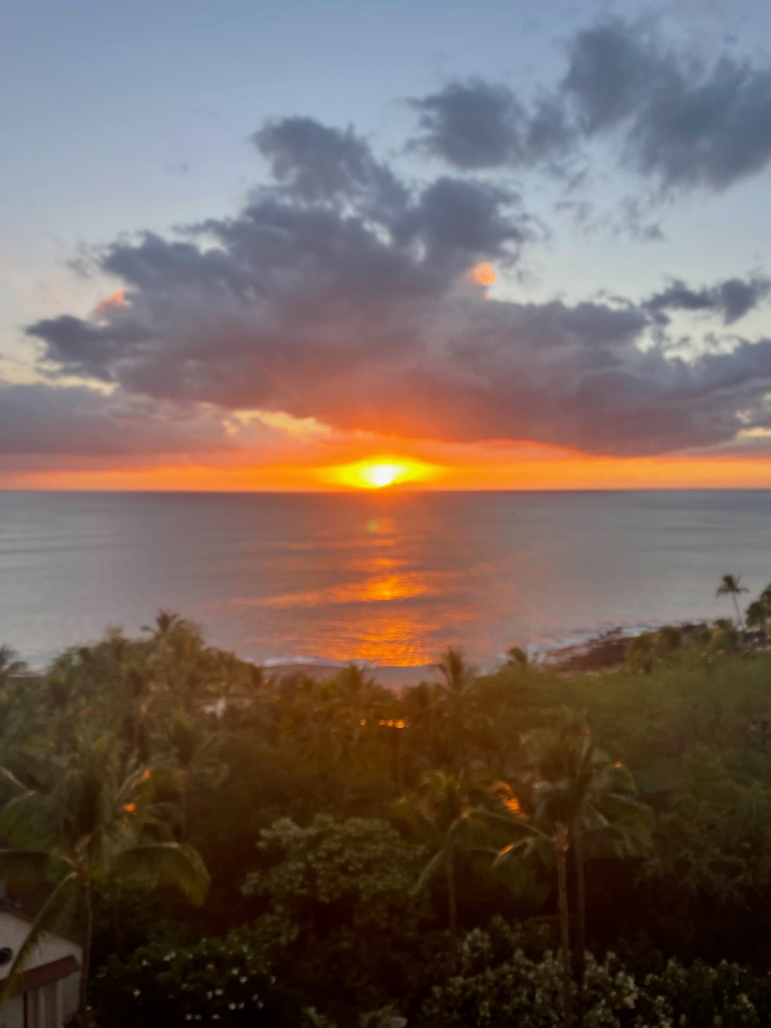 View of sunset and sea