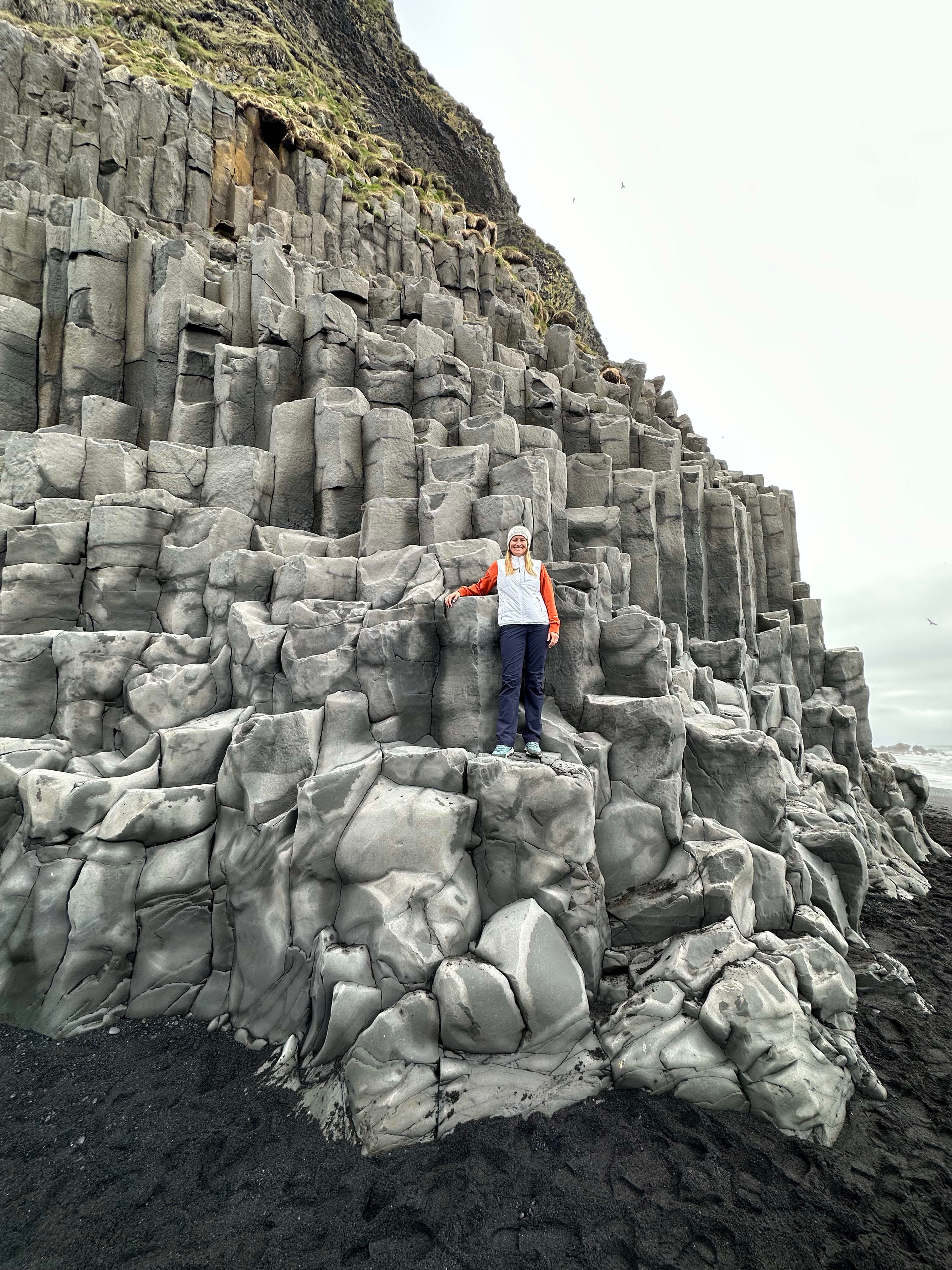 Picture of Laura on Reynisdrangar rock
