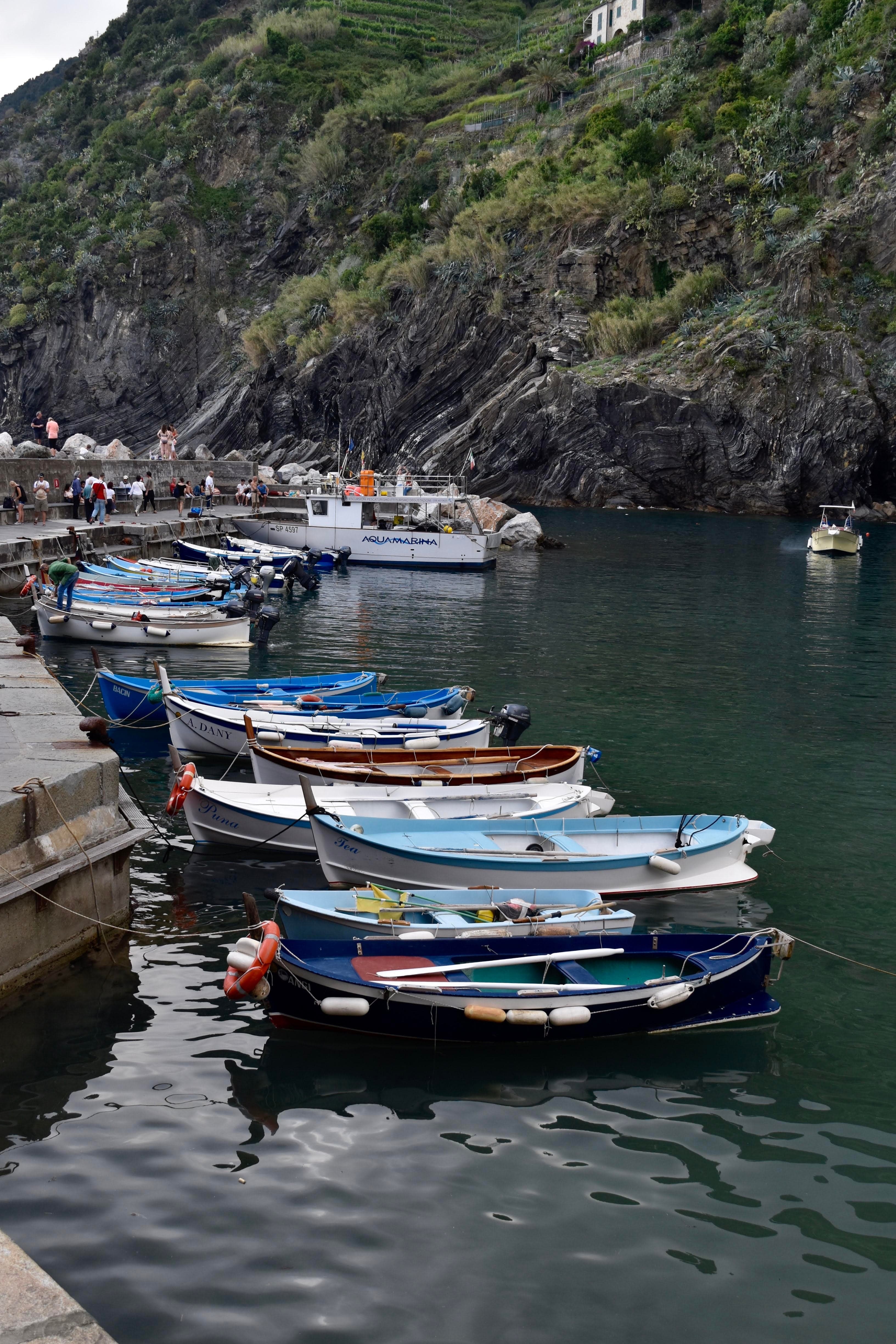 View of boats in water