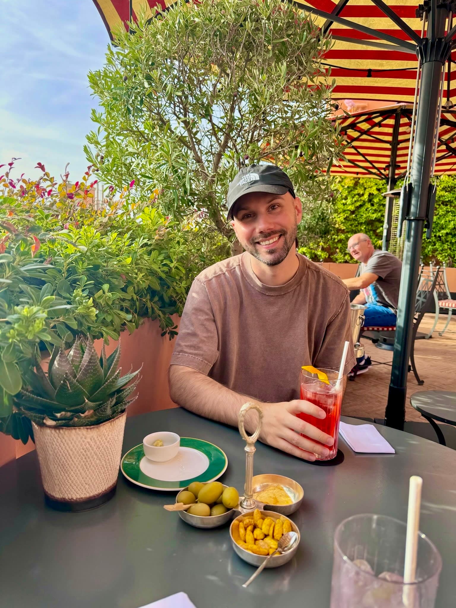 Dinning at a restaurant