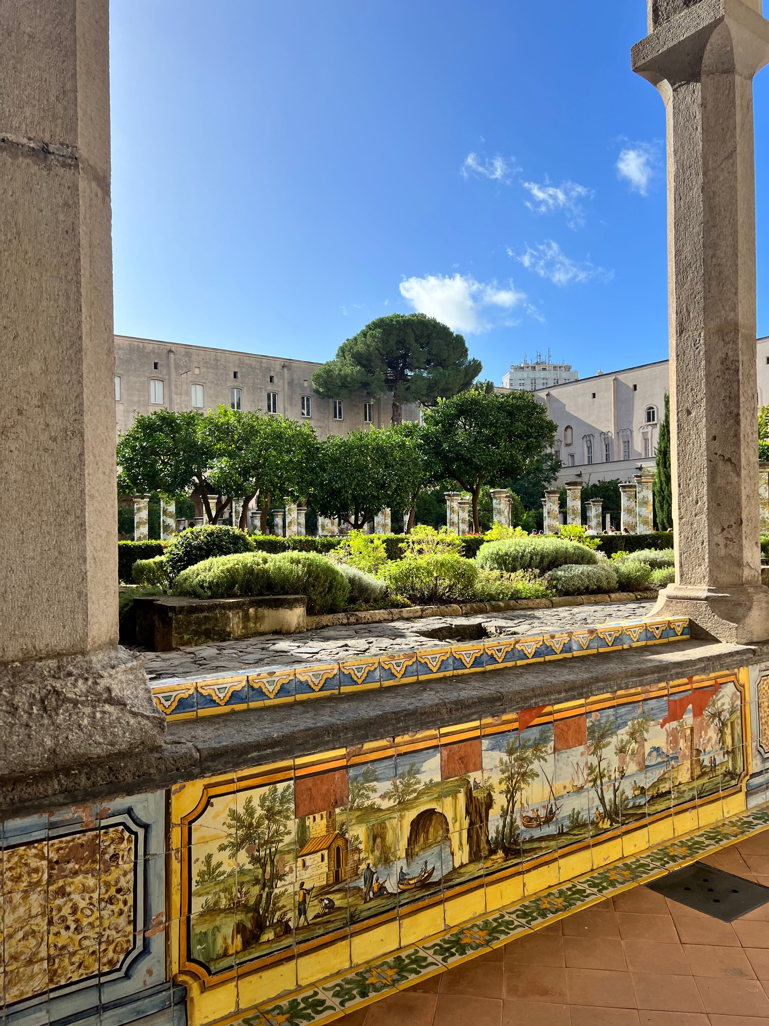 Tile art installation at Museo di Santa Chiara