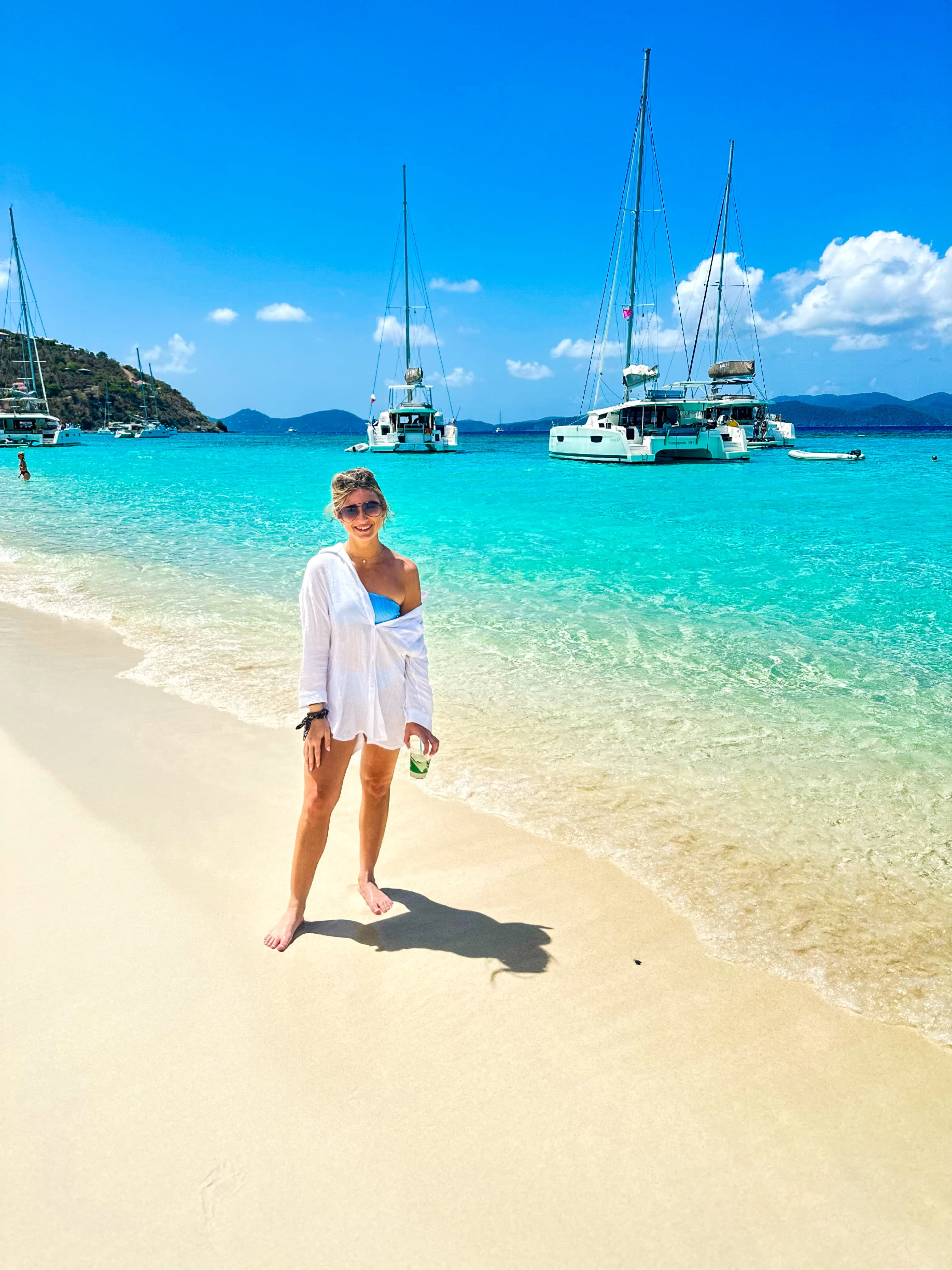 Posing for a photo on the beach