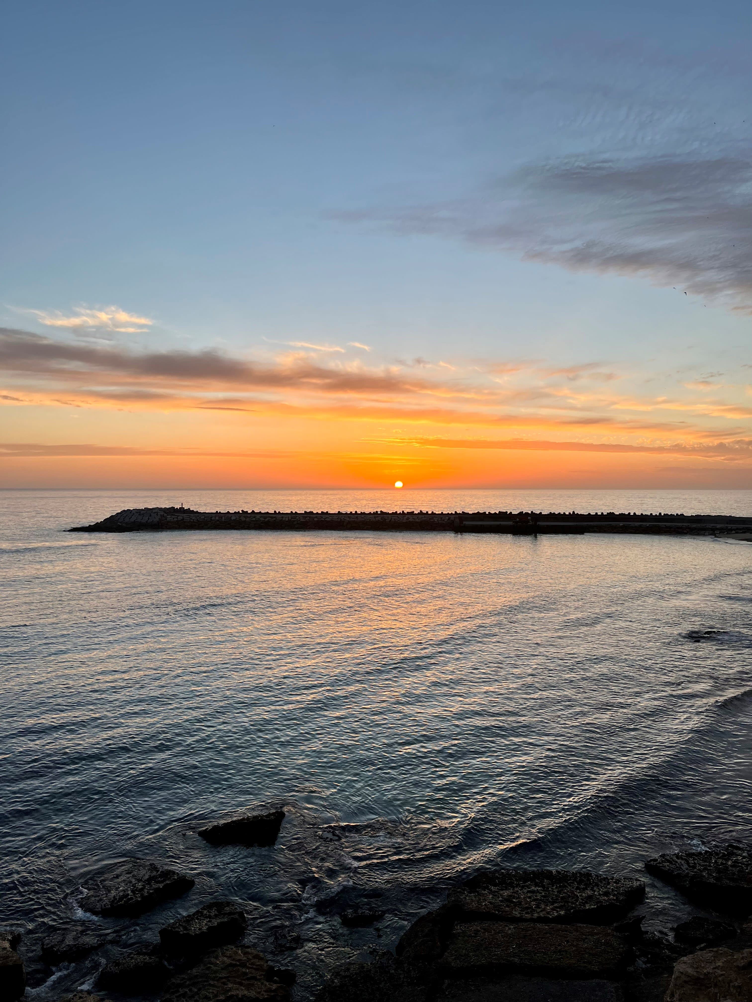 Beautiful view of the sea at sunset