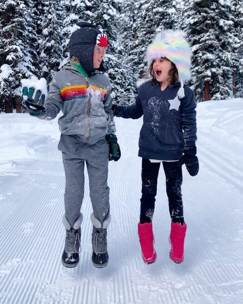 Kids playing in the snow