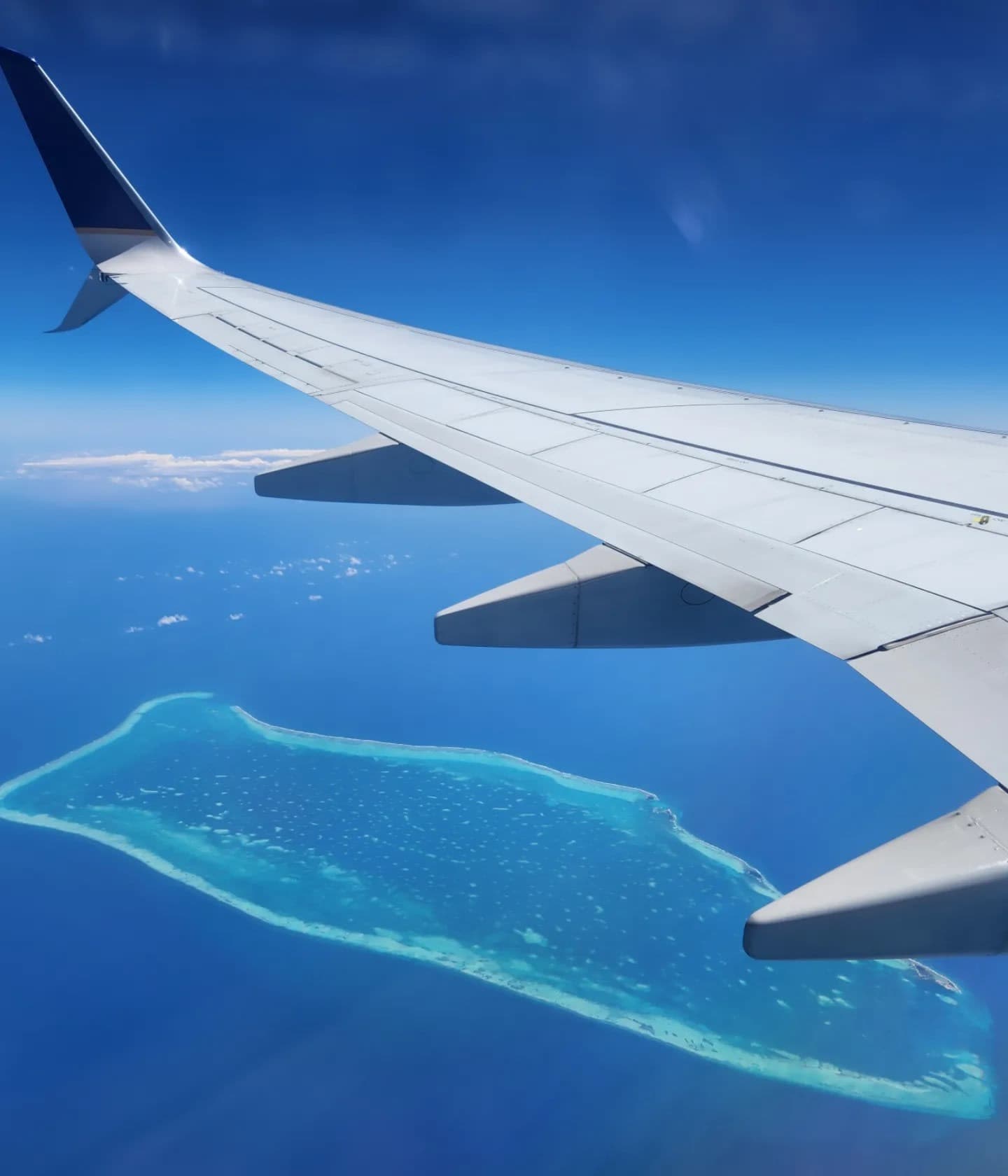 View of the planes wing from the window