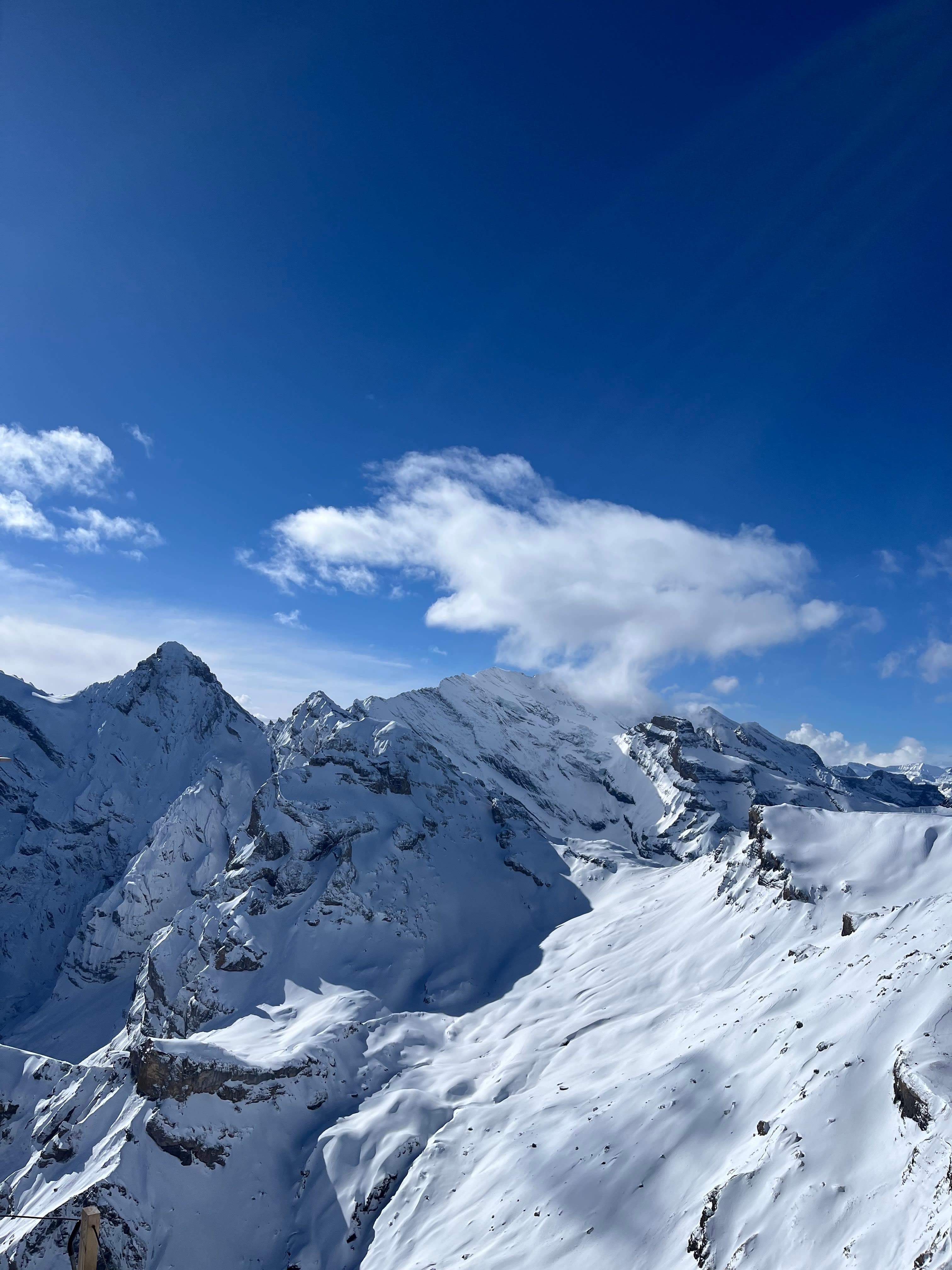 Beautiful view of snowy mountains