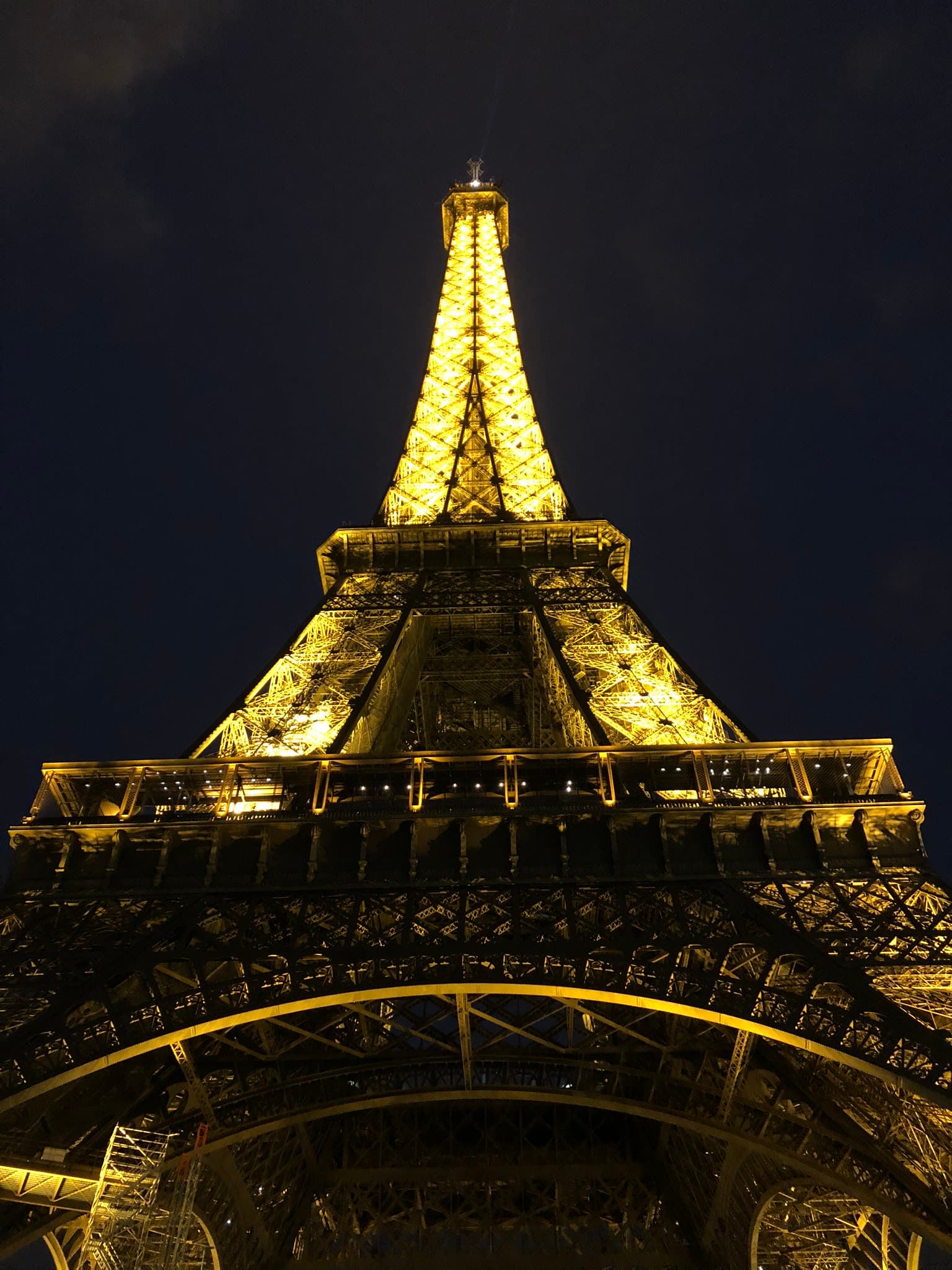 Beautiful view of Eiffle tower in lights