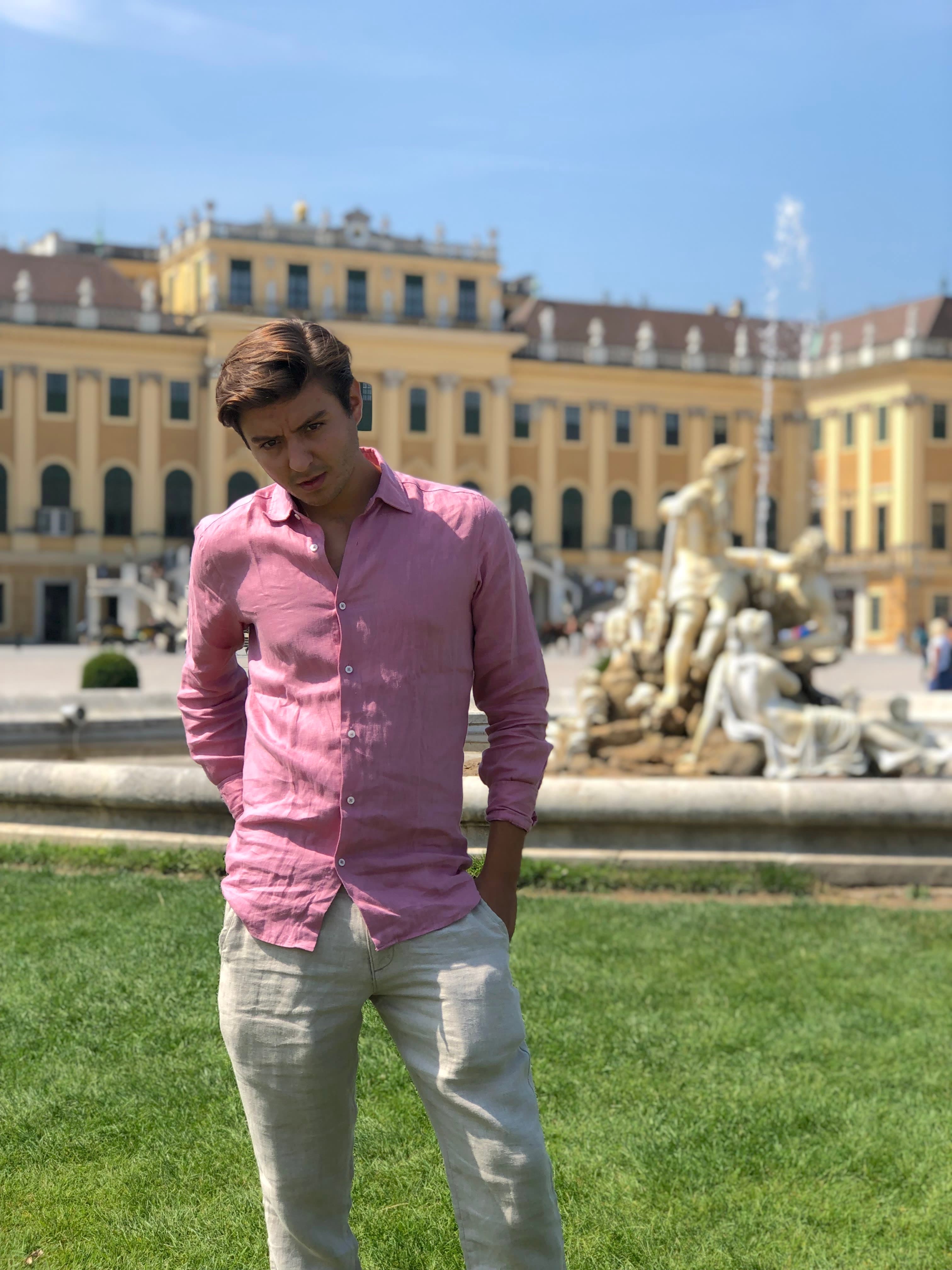 Picture of Santiago outside Schönbrunn Palace