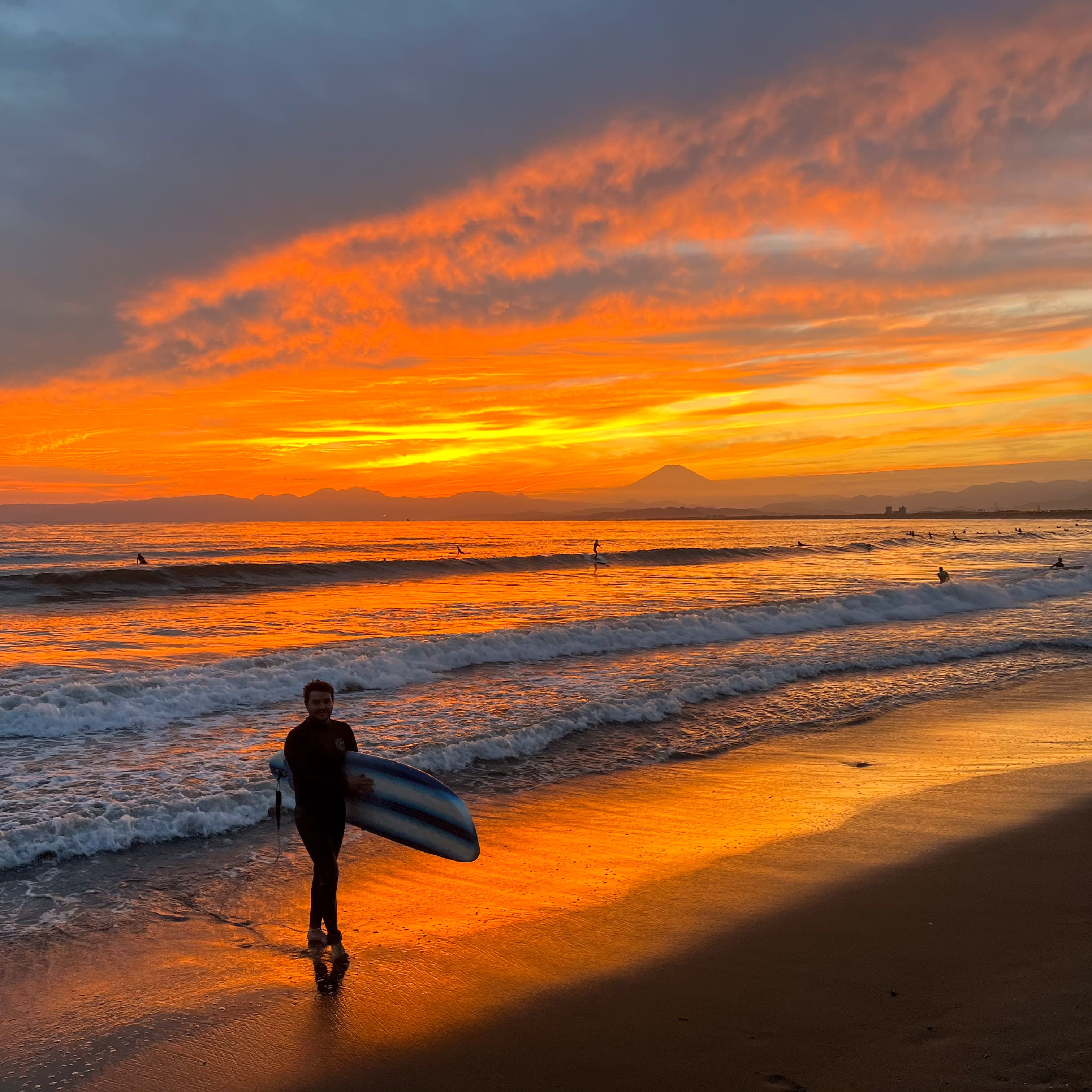 Beautiful view of sunset at beach