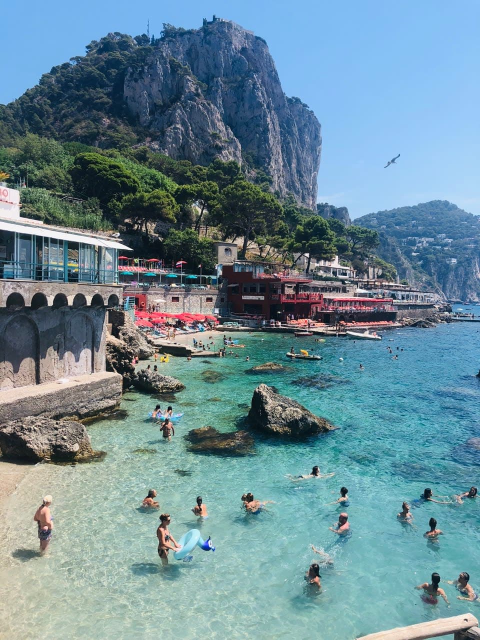 People swimming in the sea