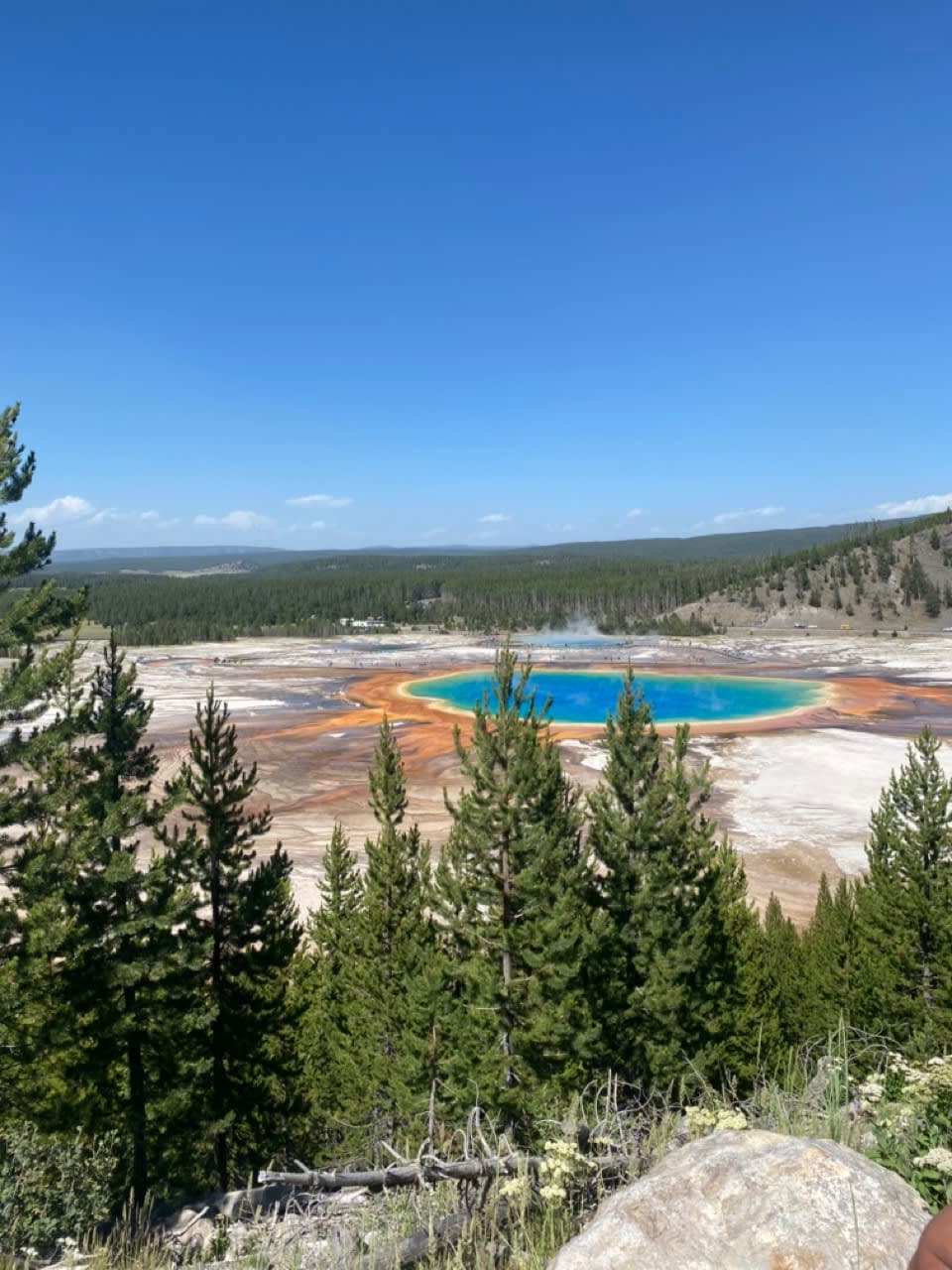 Beautiful view of the Grand Prismatic Spring