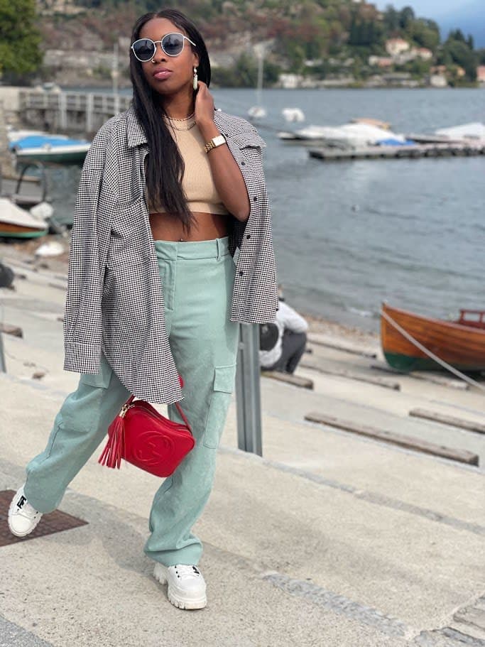 Posing for a photo standing on a dock