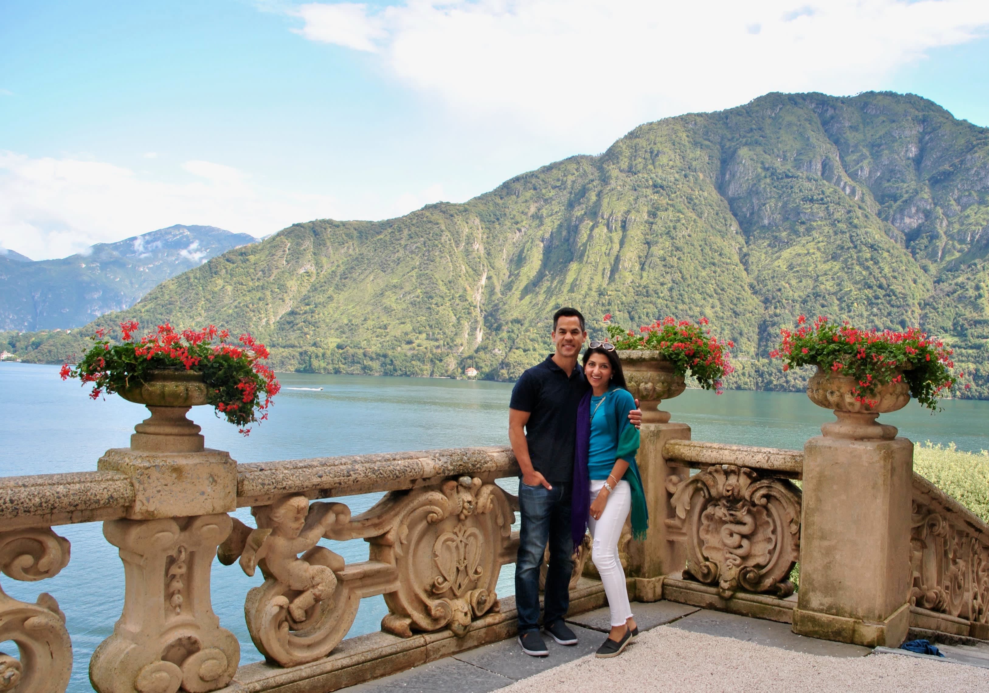 Couple photo of Shailee at Villa del Balbianello