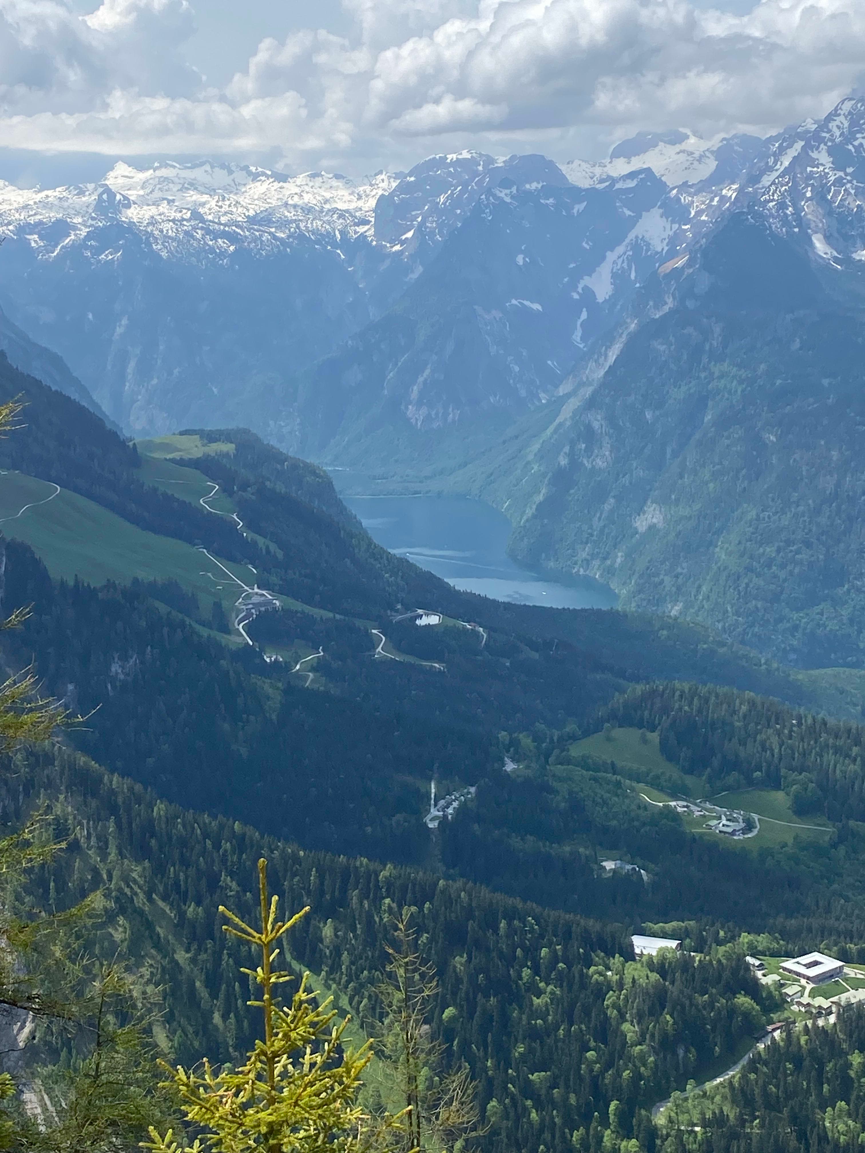 Beautiful view of valley surrounded by mountains