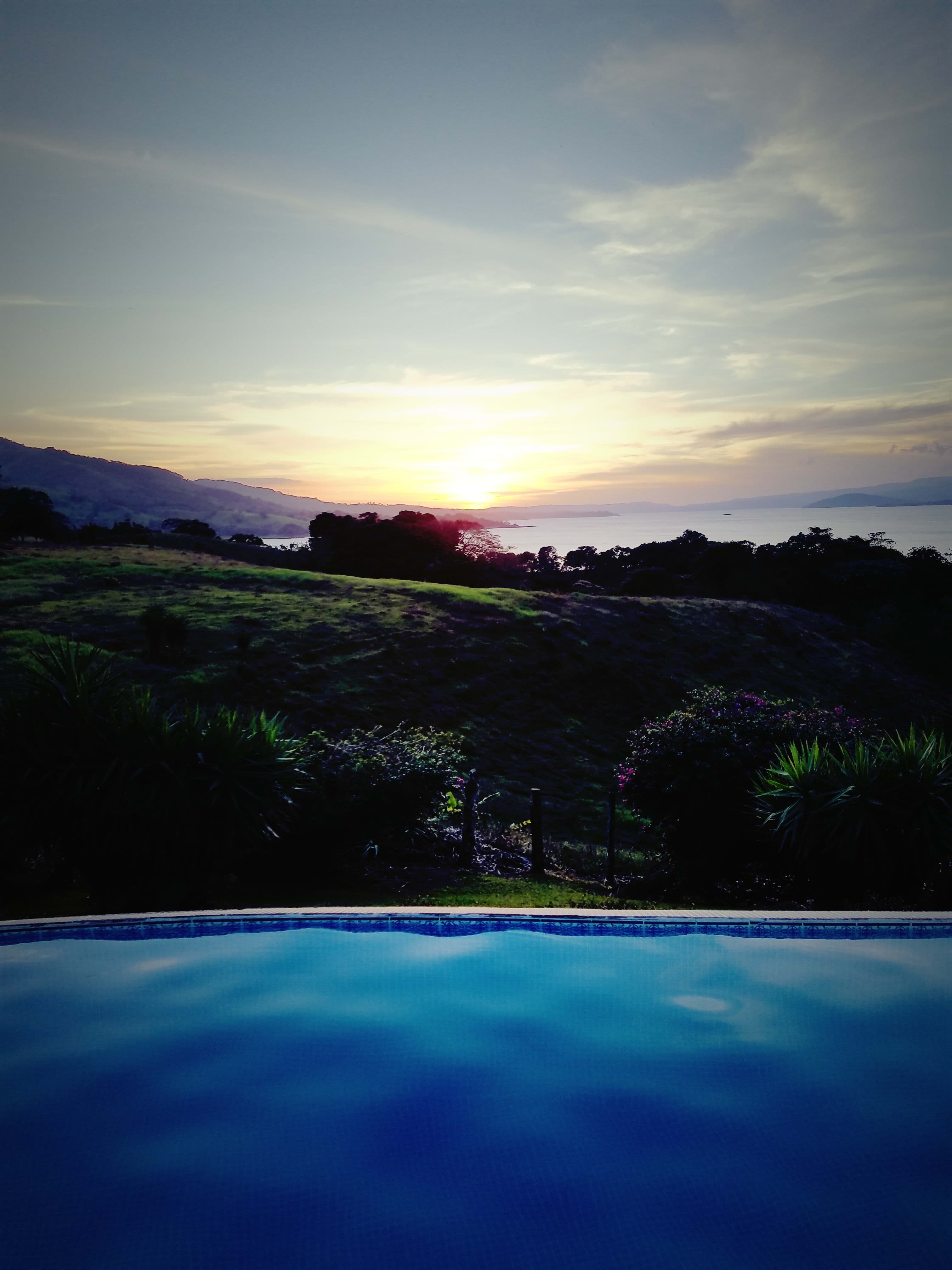 Beautiful view of a pool and greenery of Costa Rica