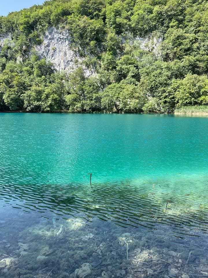 Beautiful view of Plitvice Lakes National Park on a sunny day