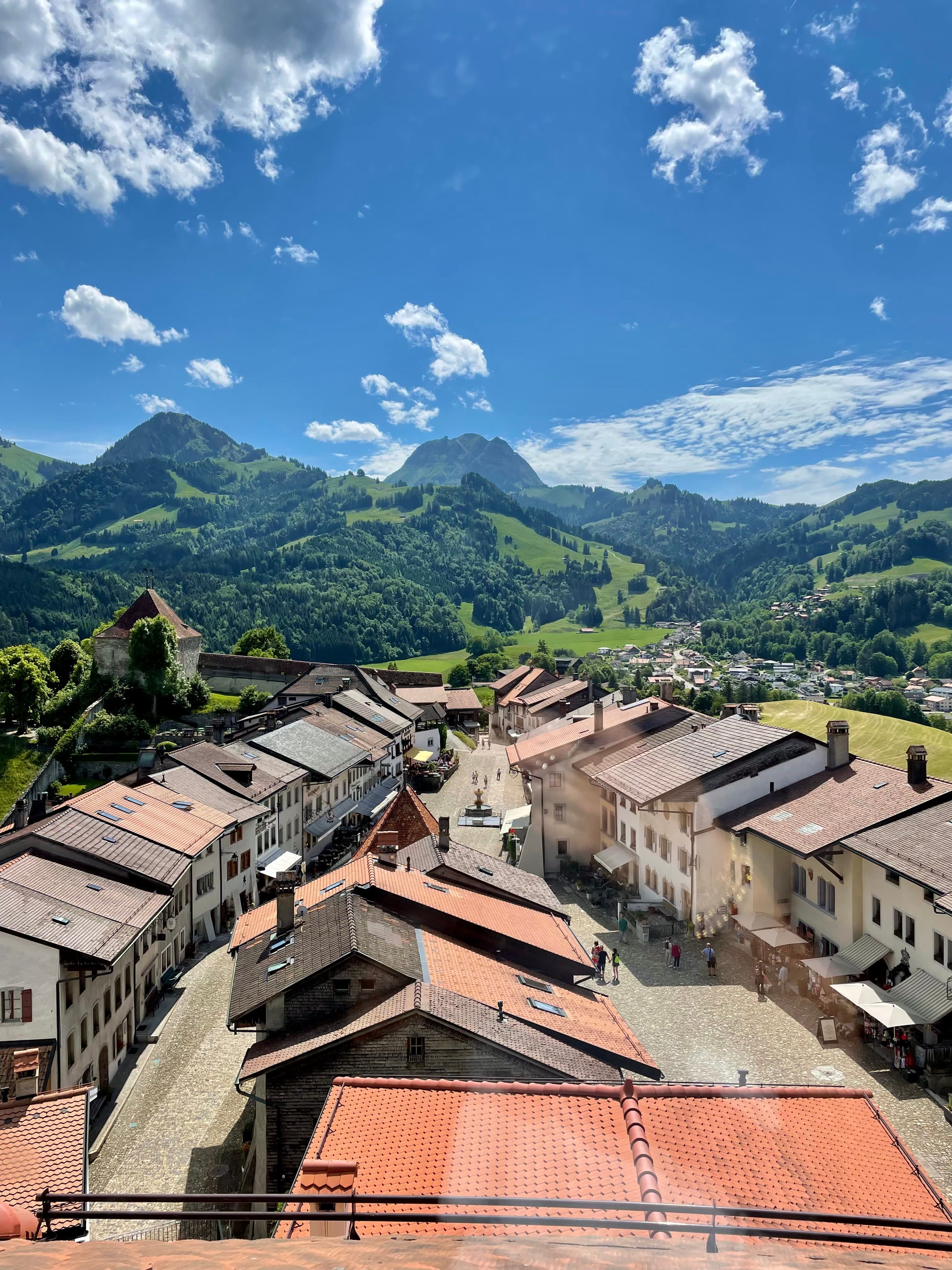 Beautiful view of Gruyeres switzerland