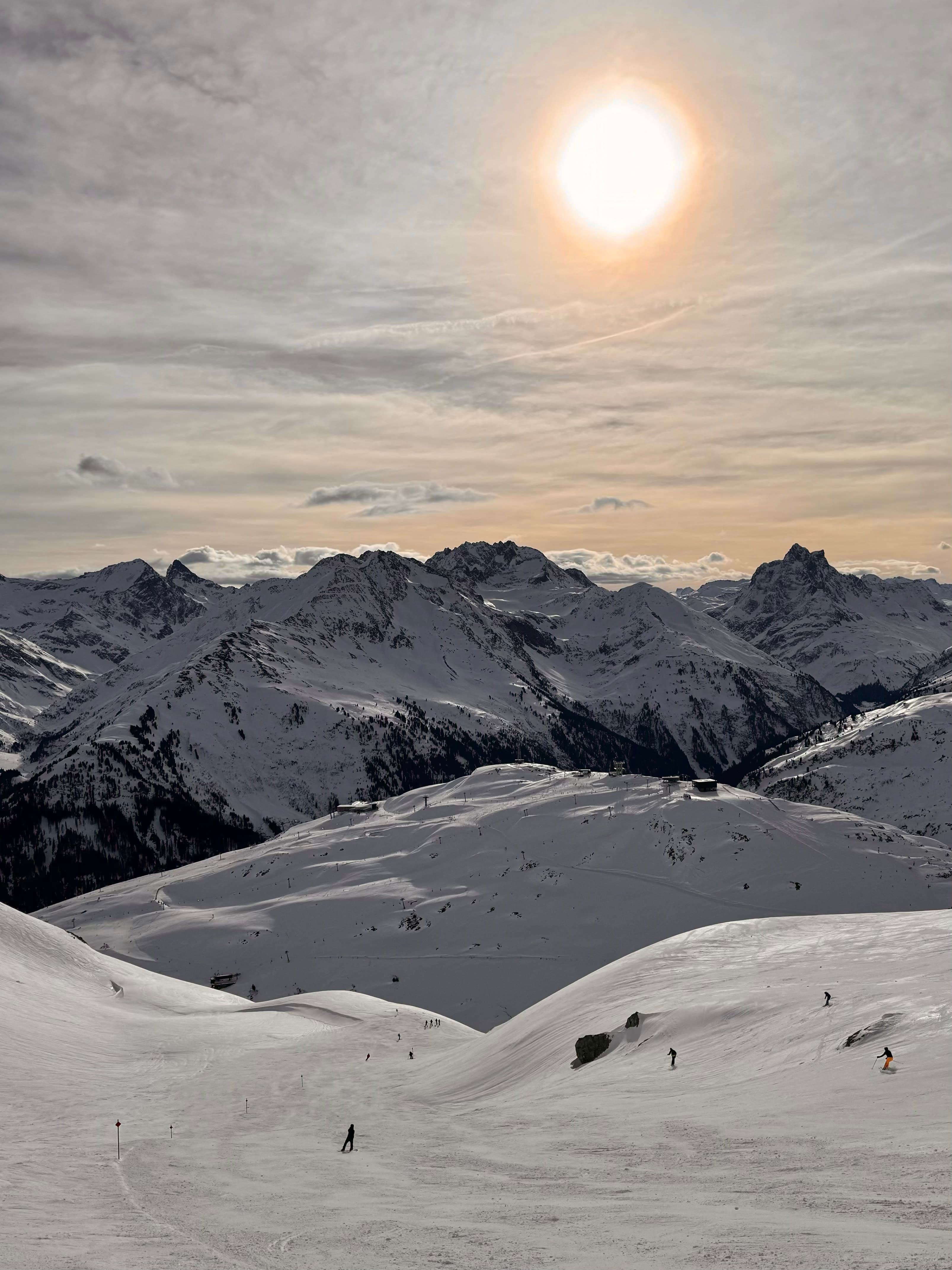 Beautiful snow covered mountains