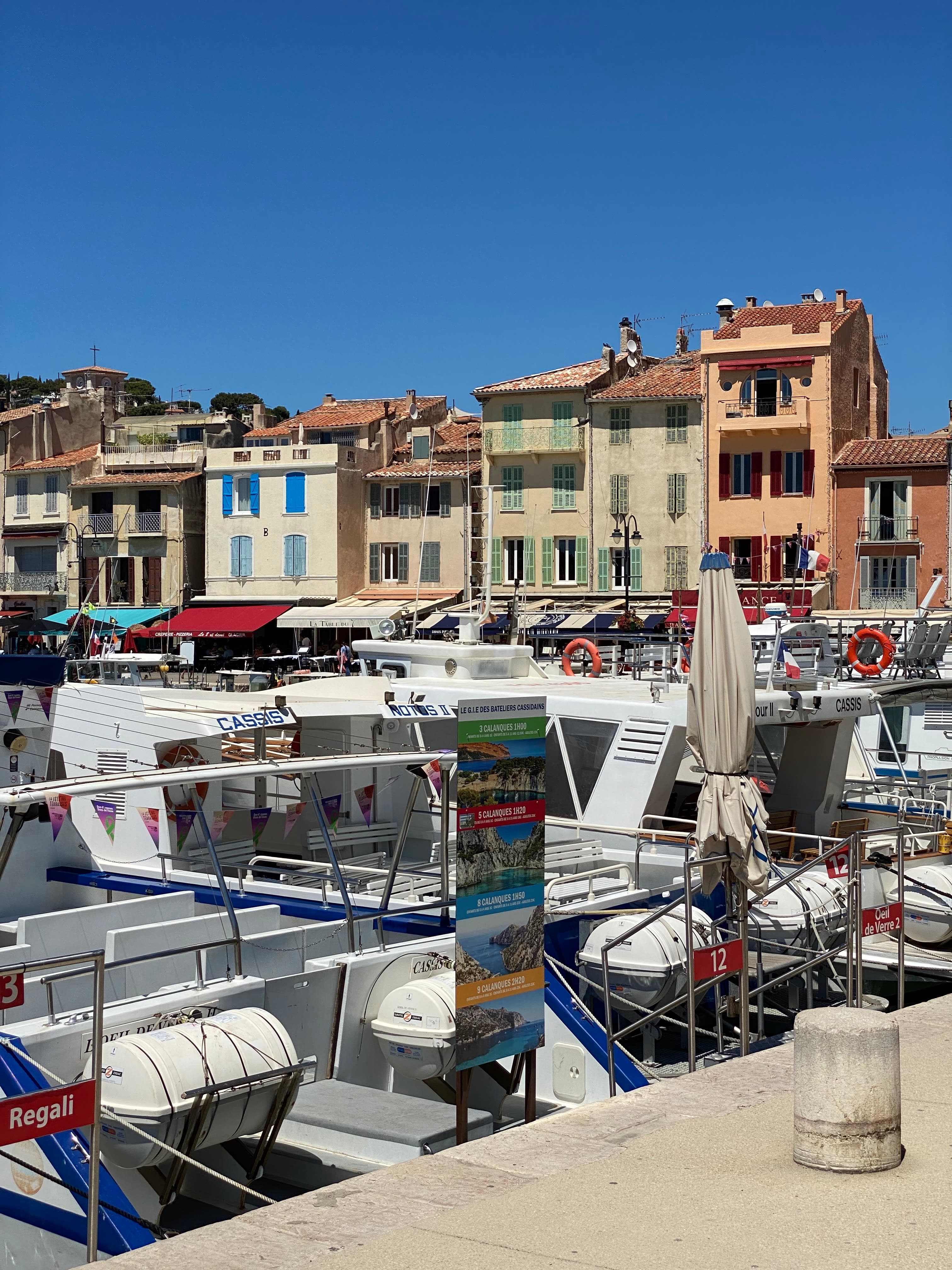 View of boats docked at the pier