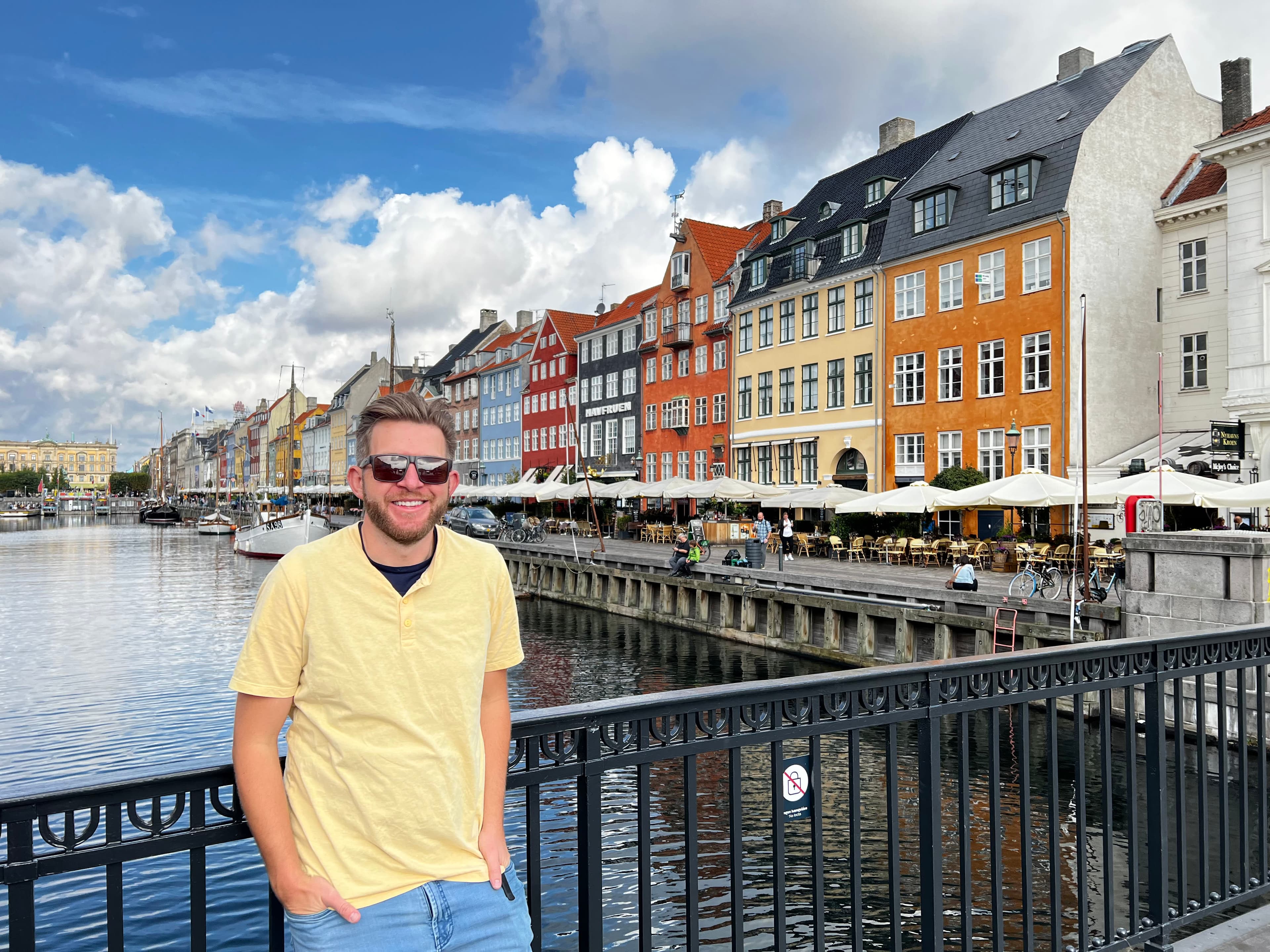 Picture of Cameron at Nyhavn Harbor