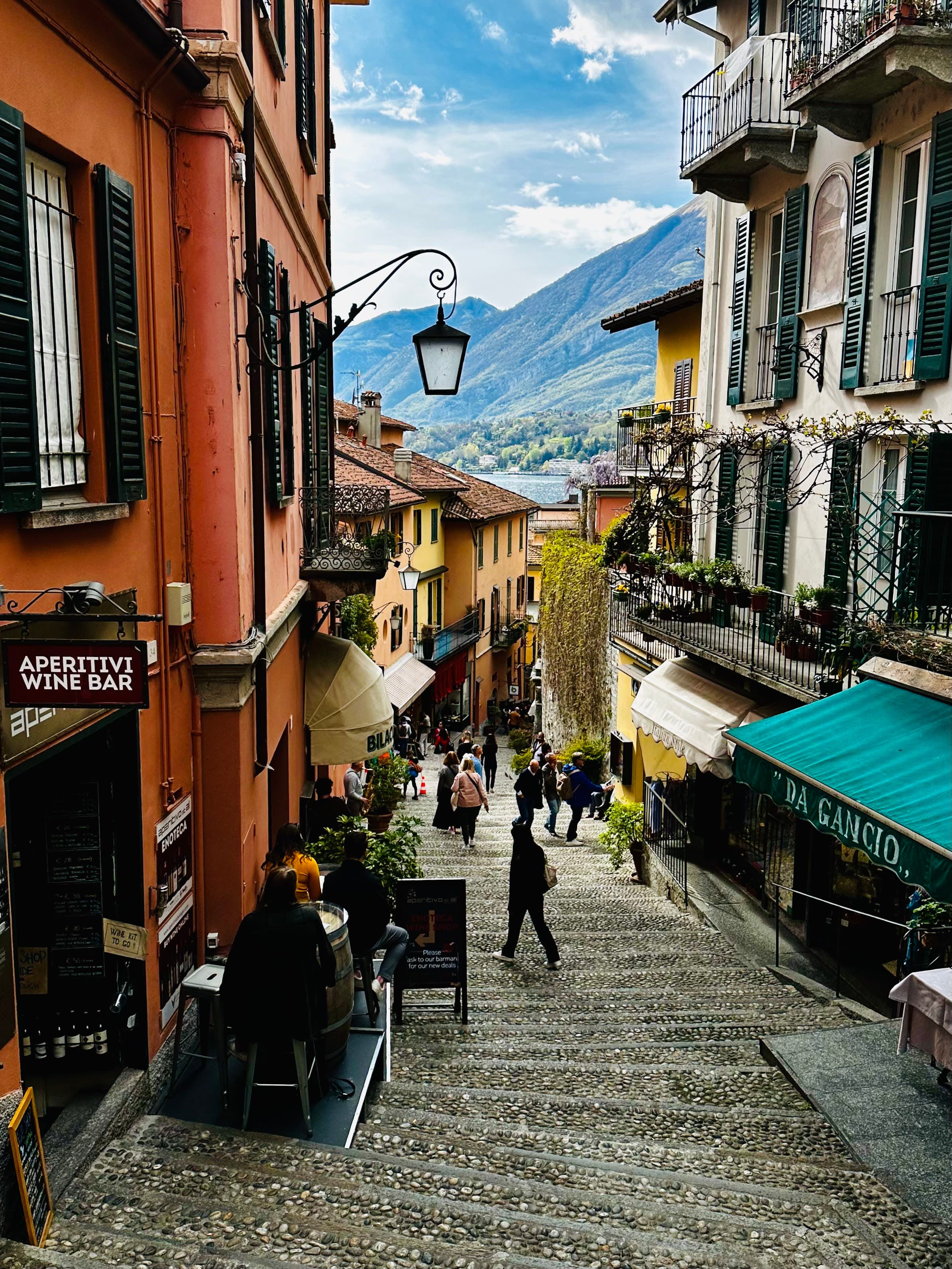 Beautiful view of Bellagio Italy street