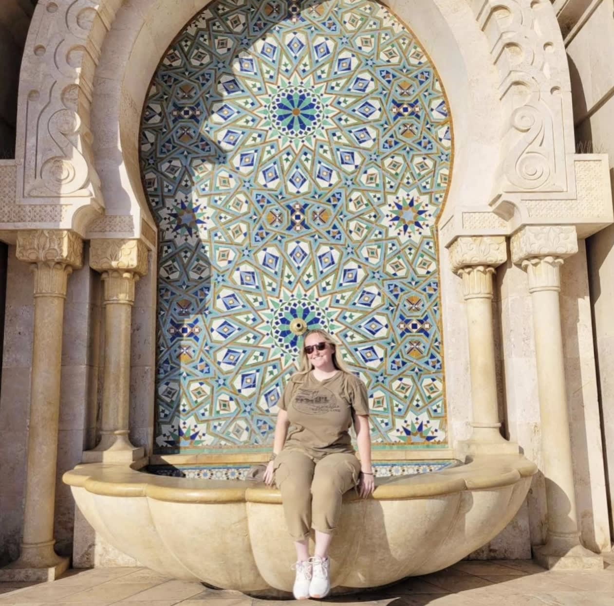 Picture of taylor at Hassan II Mosque