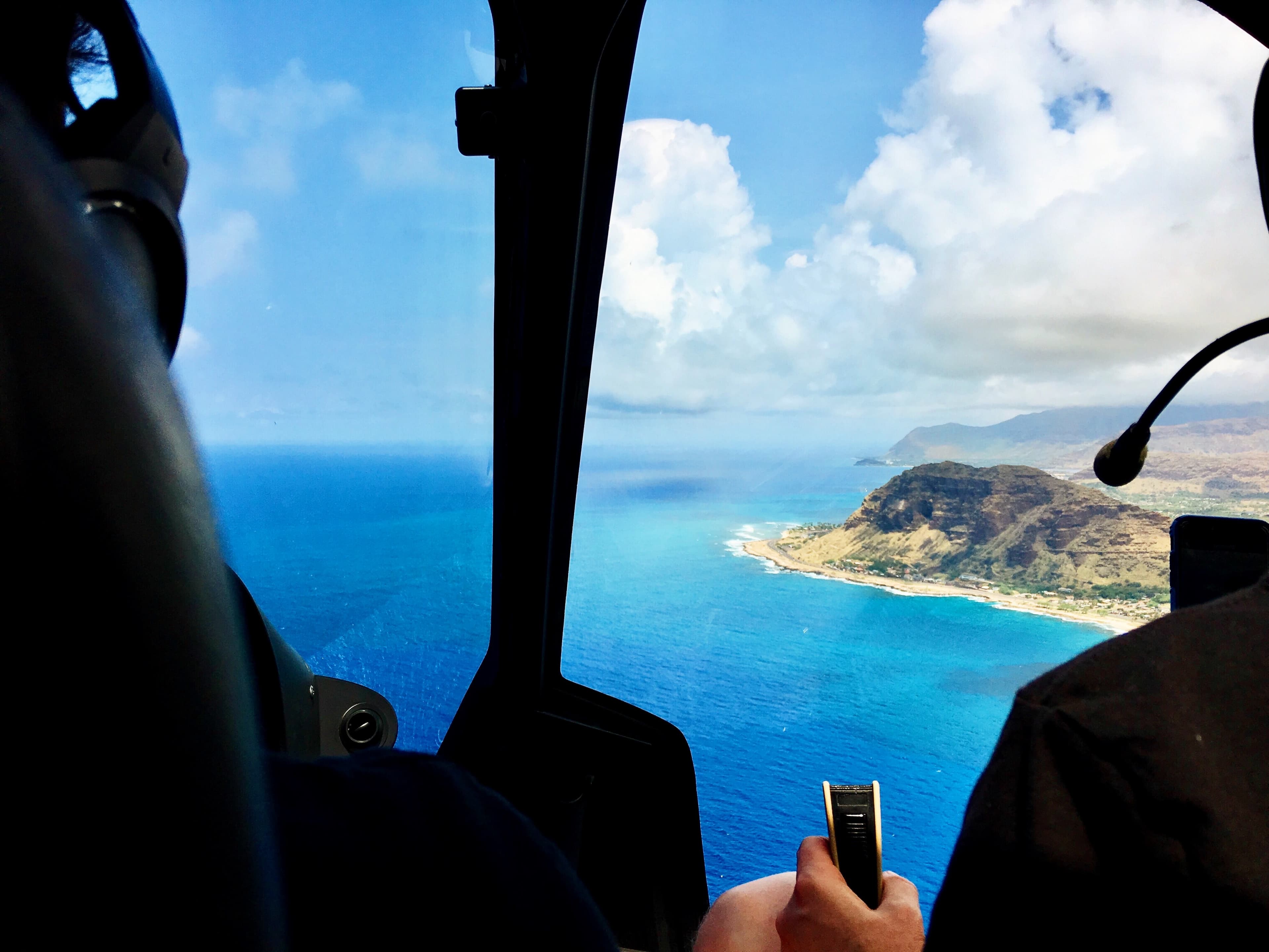 View from a helicopter