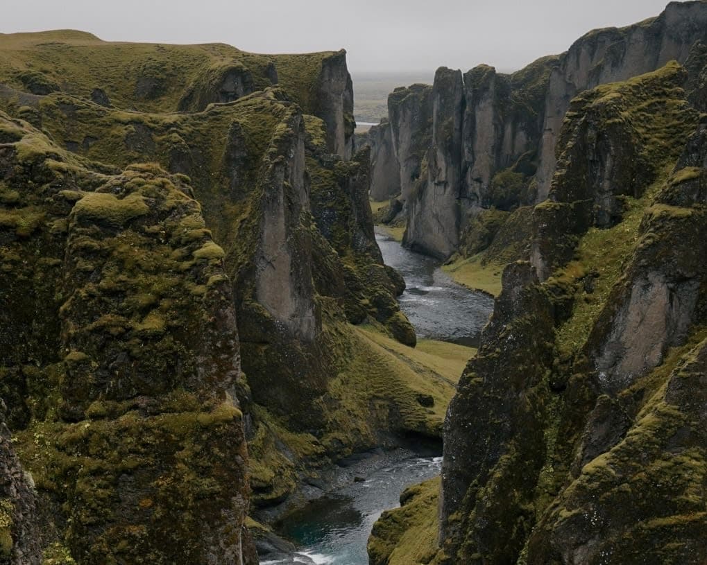 Beautiful view of Fjaðrárgljúfur