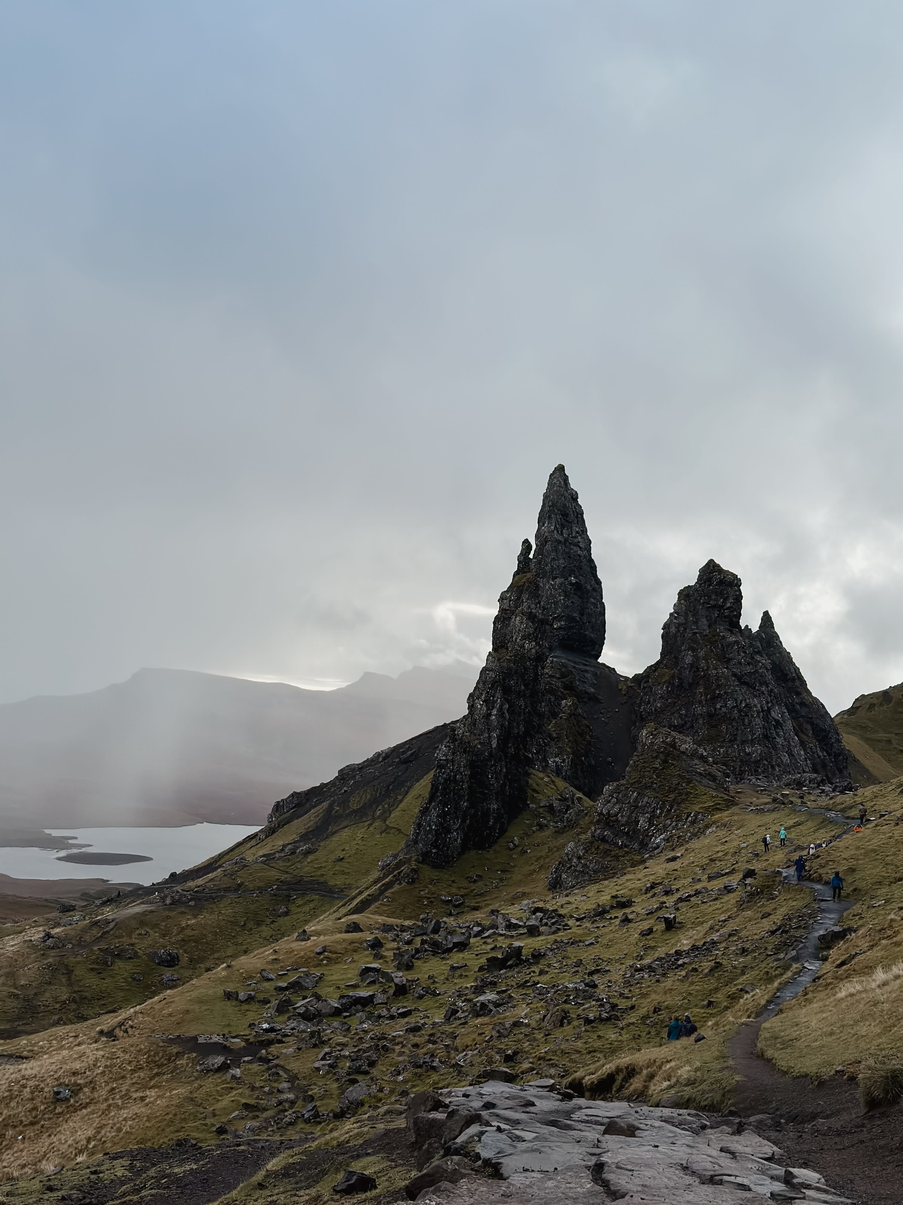 Beautiful view of The Storr mountain peak