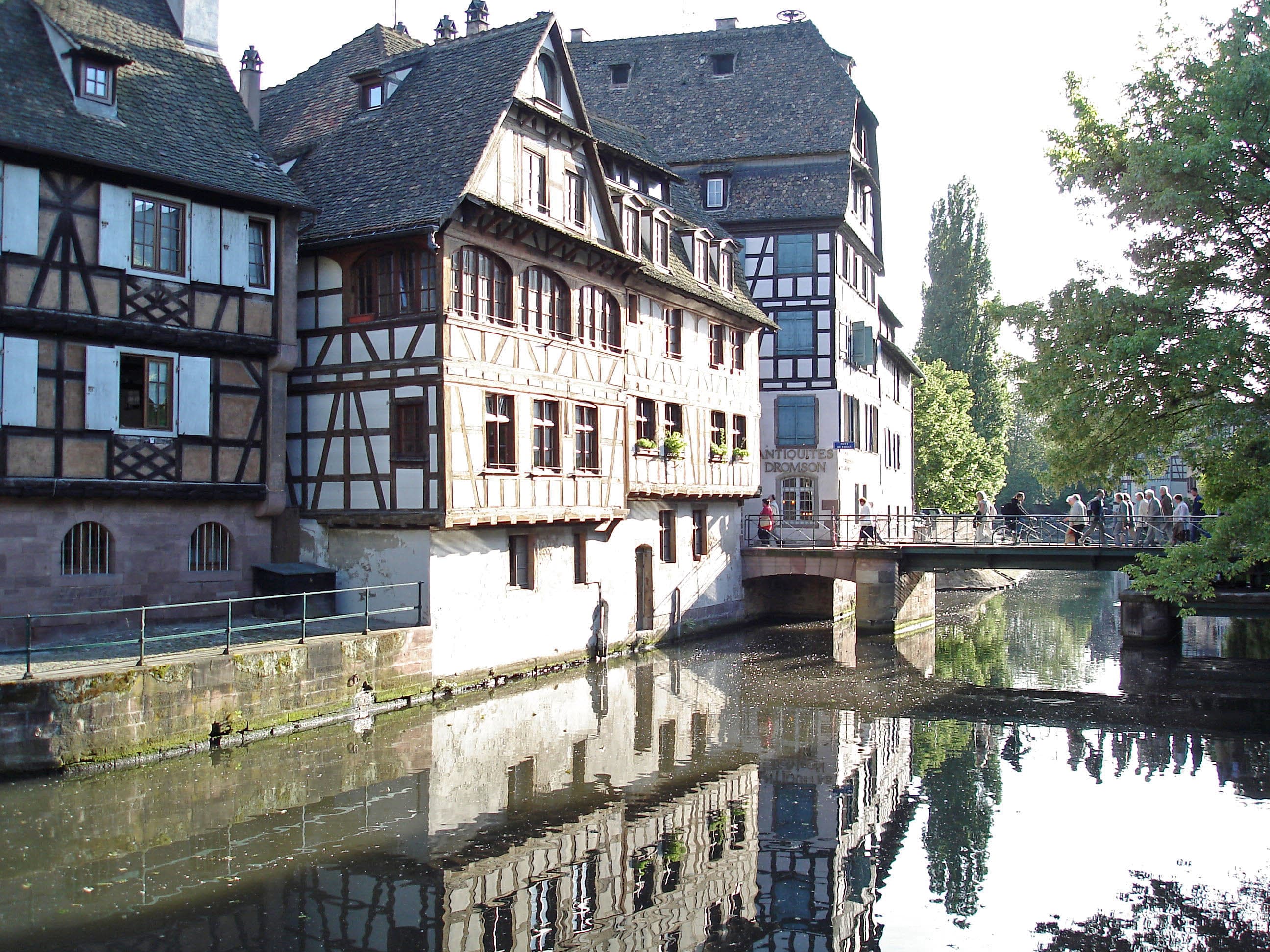 Charming half-timbered houses in La Petite France, Strasbourg.
