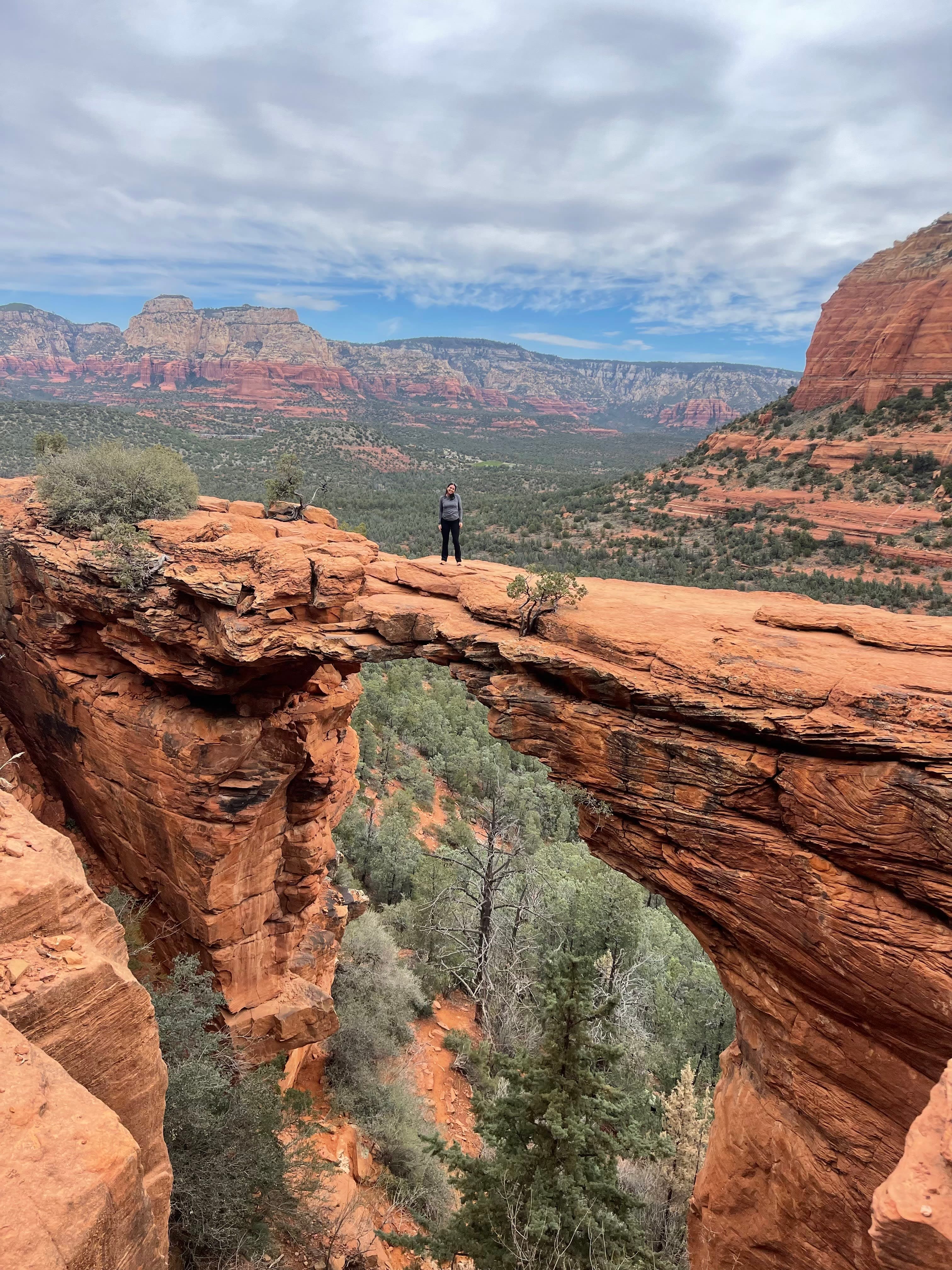 Looking at the view from Sedona Devils Bridge