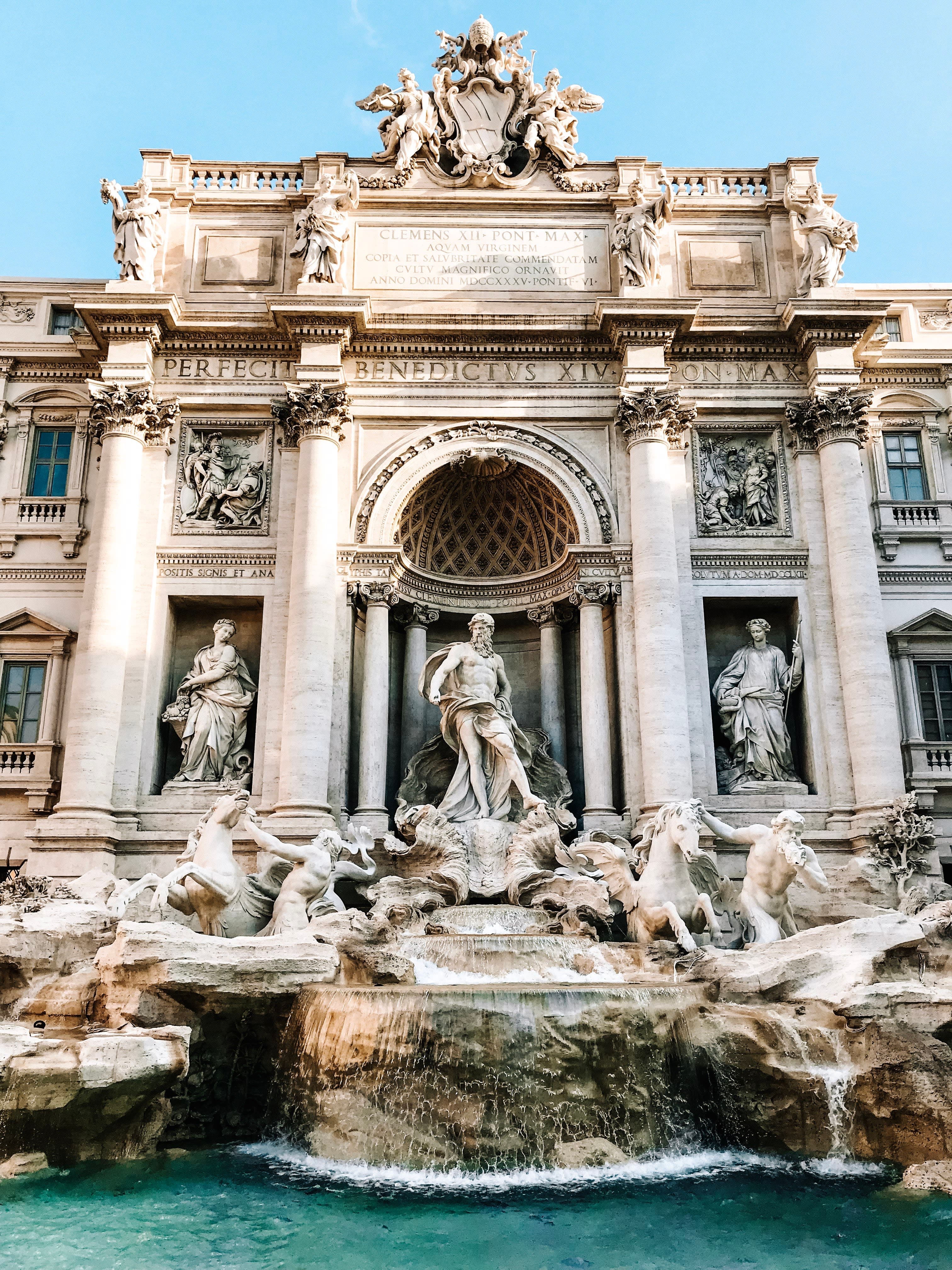 Beautiful view of Trevi Fountain