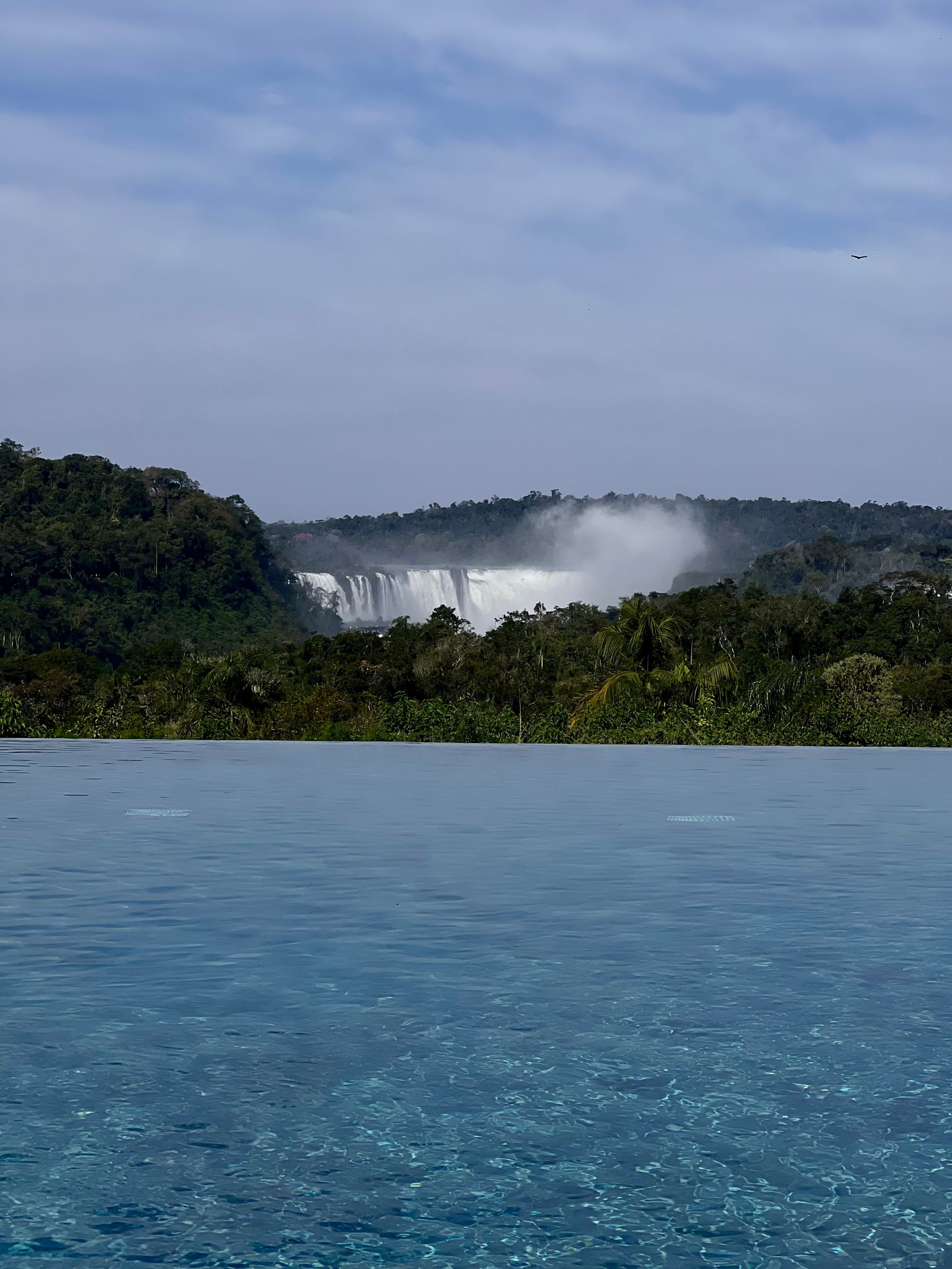 A lake in front of Iguazu Falls
